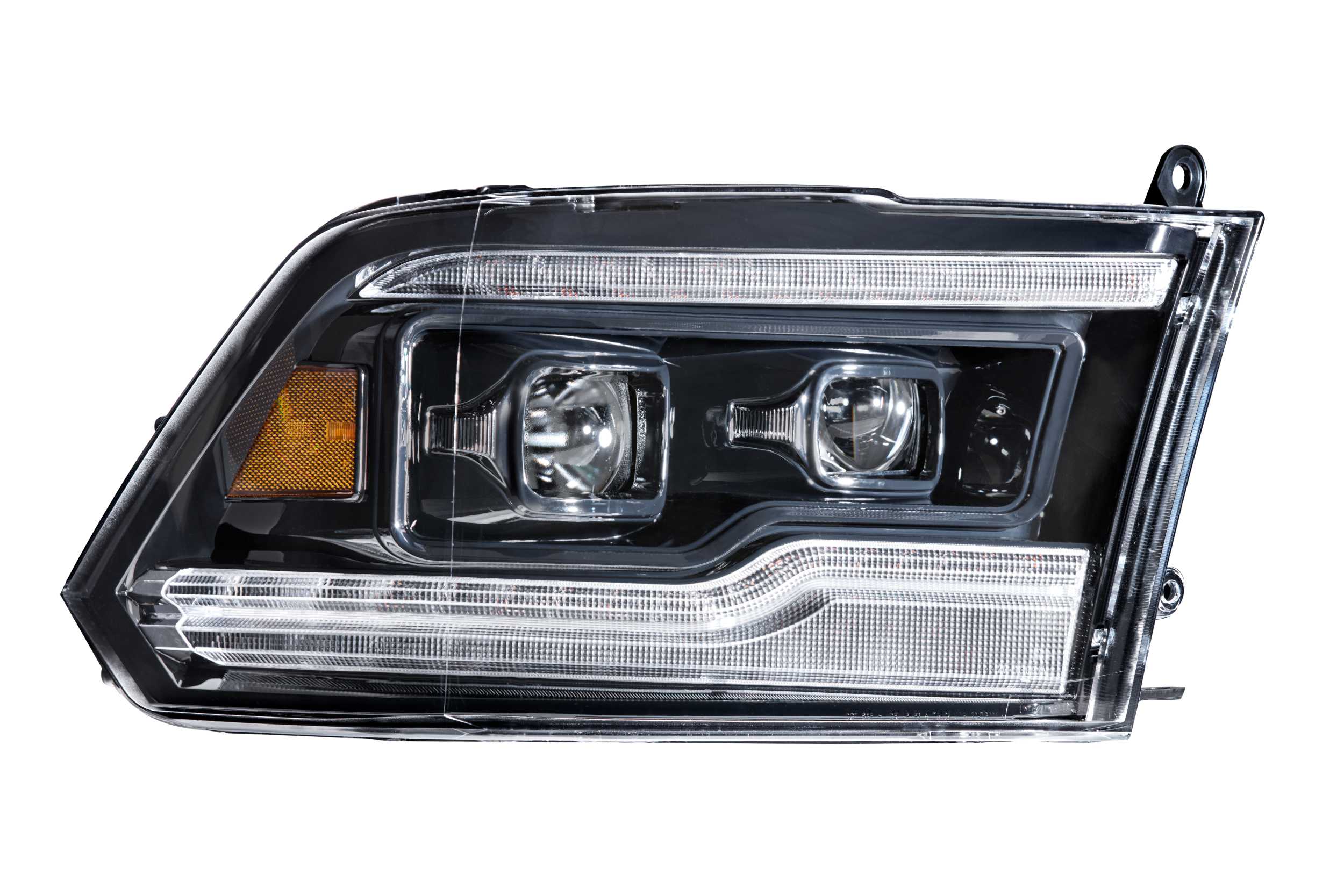 XB LED Headlights: Dodge Ram (09-18) (Pair / Amber DRL) - Apollo Off-Road