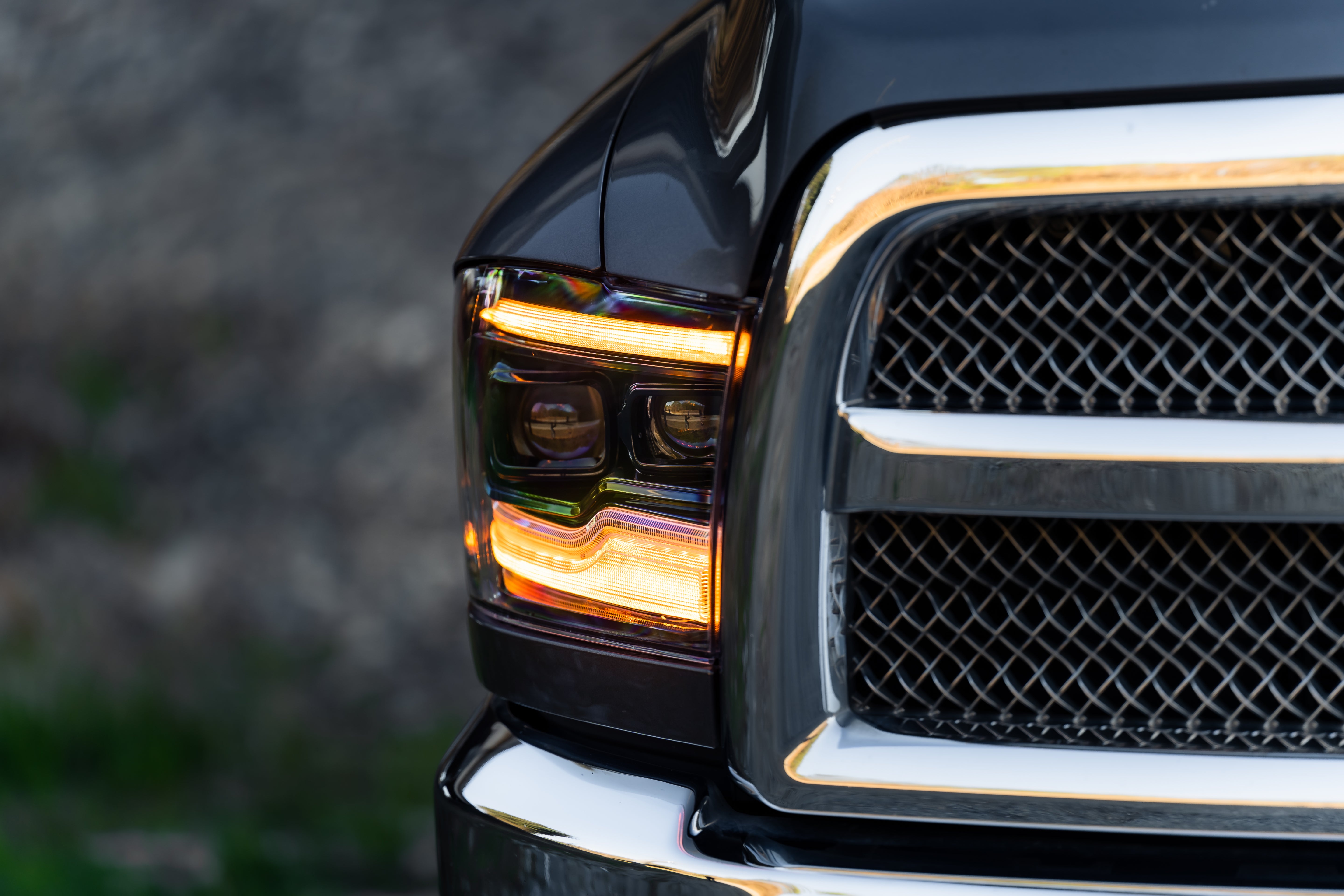 XB LED Headlights: Dodge Ram (09-18) (Pair / Amber DRL) - Apollo Off-Road
