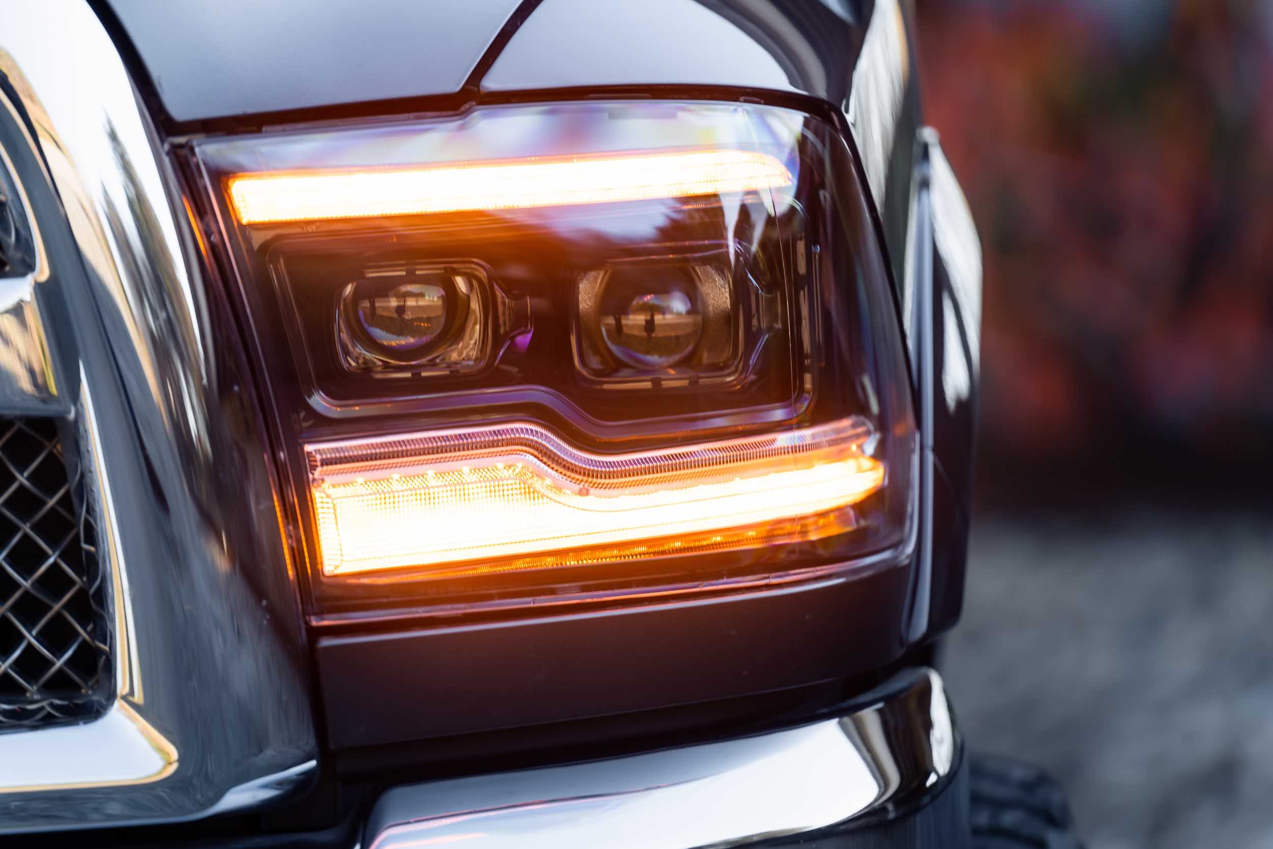 XB LED Headlights: Dodge Ram (09-18) (Pair / Amber DRL) - Apollo Off-Road