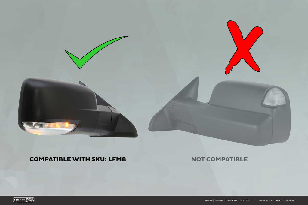 XB LED Mirror Lights: Dodge Ram (09-18 / Underside / Pair) - Apollo Off-Road