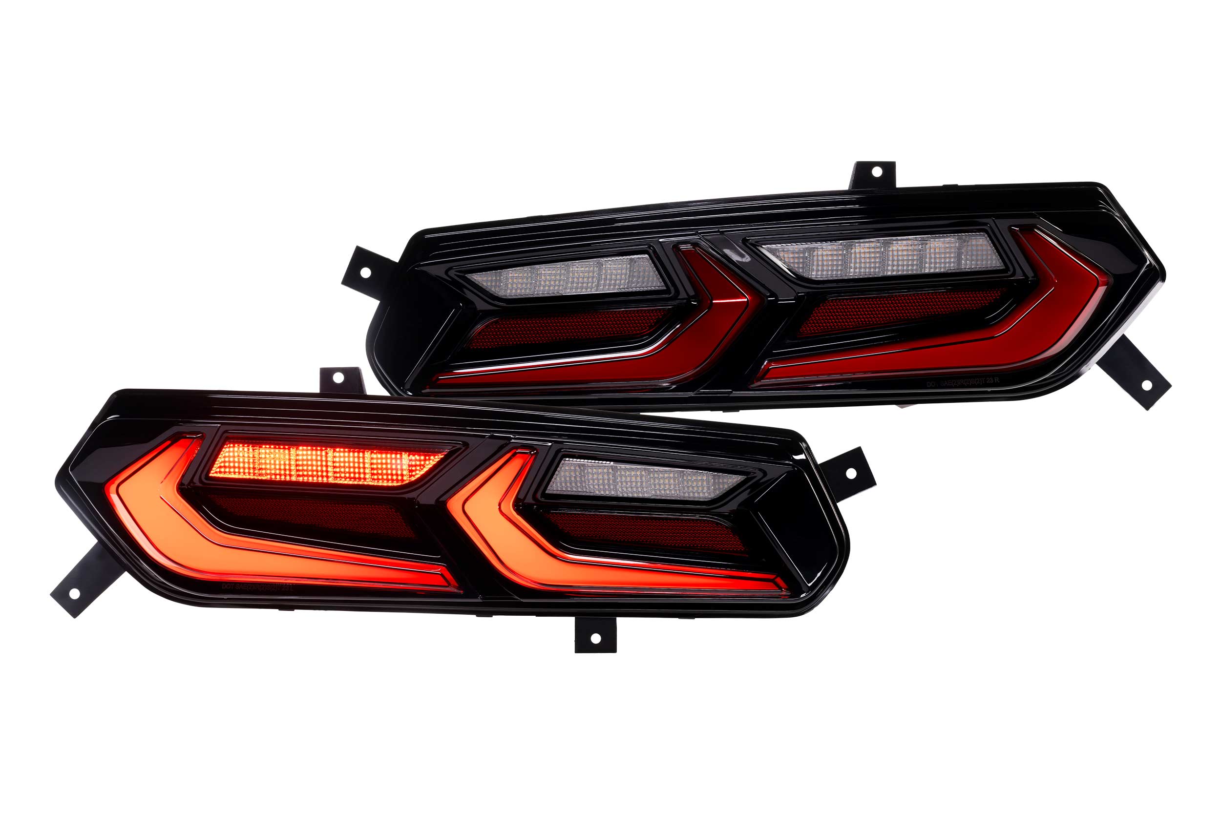 XB LED Tail Lights: 14- 19 Corvette C7 (C8 Style / Set) Choose Smoked / Red - Apollo Off-Road