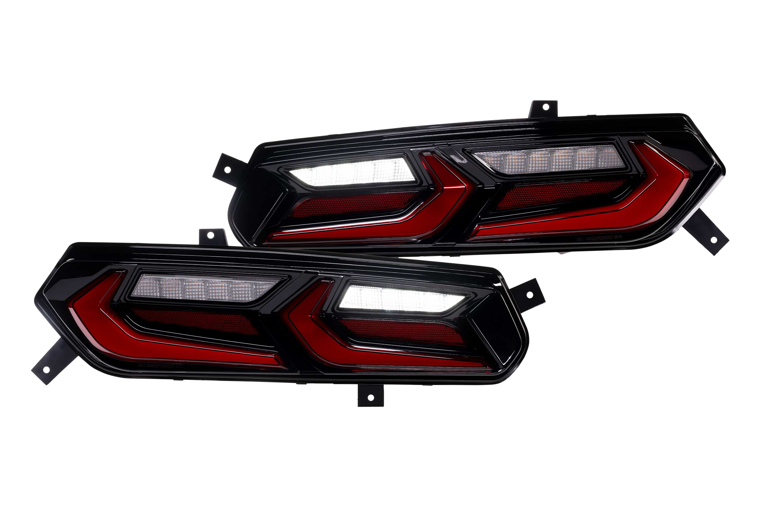 XB LED Tail Lights: 14- 19 Corvette C7 (C8 Style / Set) Choose Smoked / Red - Apollo Off-Road