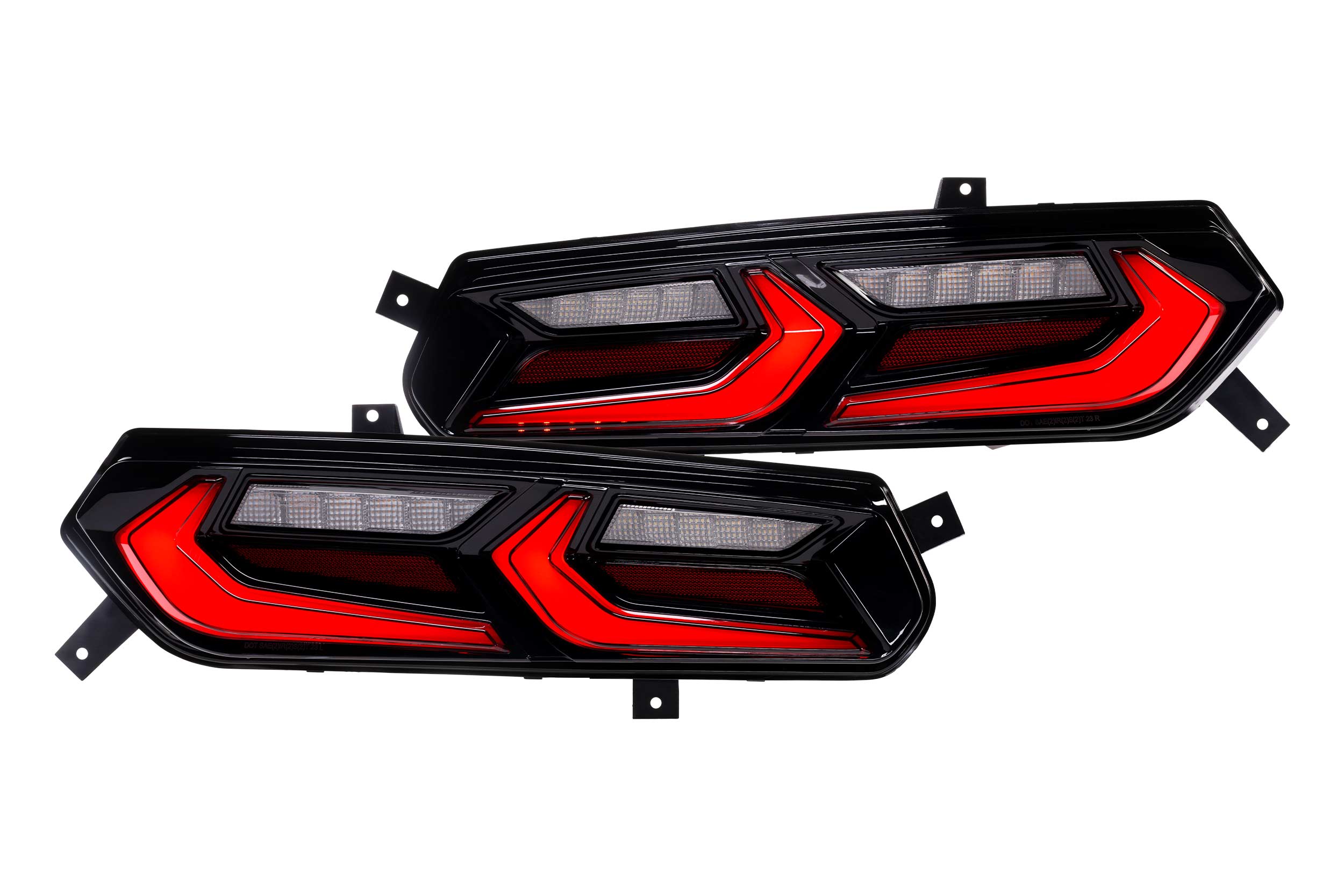 XB LED Tail Lights: 14- 19 Corvette C7 (C8 Style / Set) Choose Smoked / Red - Apollo Off-Road