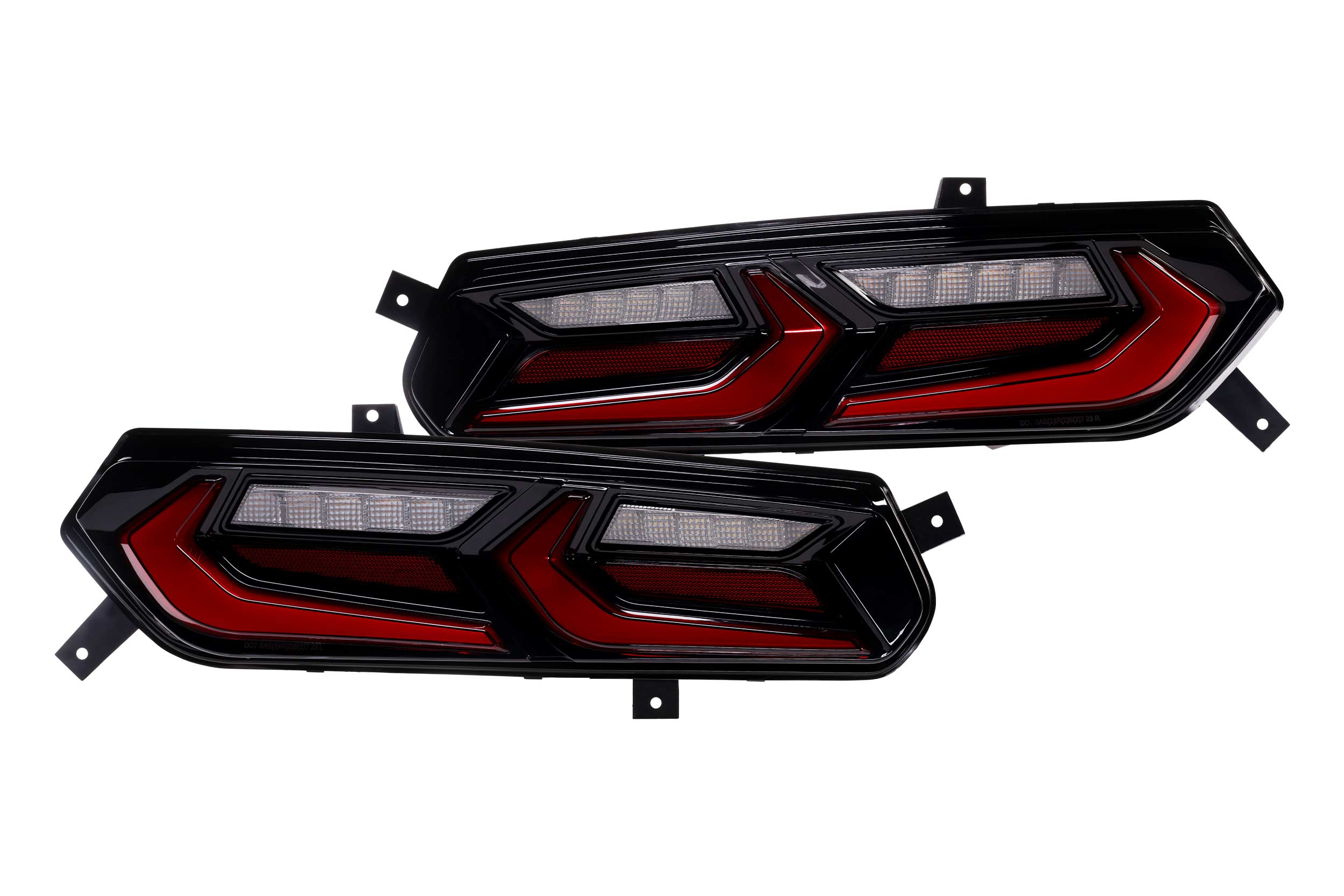 XB LED Tail Lights: 14- 19 Corvette C7 (C8 Style / Set) Choose Smoked / Red - Apollo Off-Road