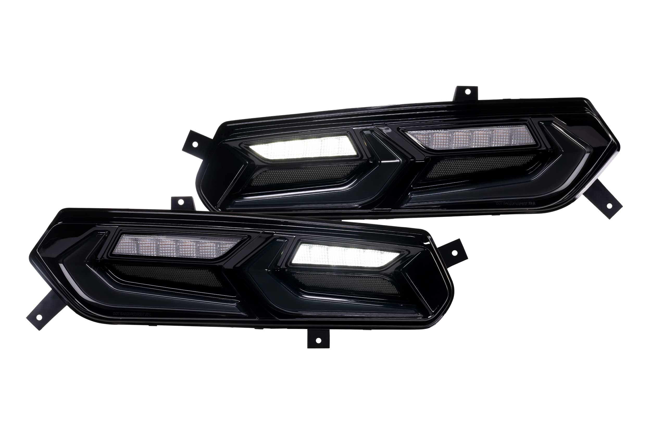 XB LED Tail Lights: 14- 19 Corvette C7 (C8 Style / Set) Choose Smoked / Red - Apollo Off-Road