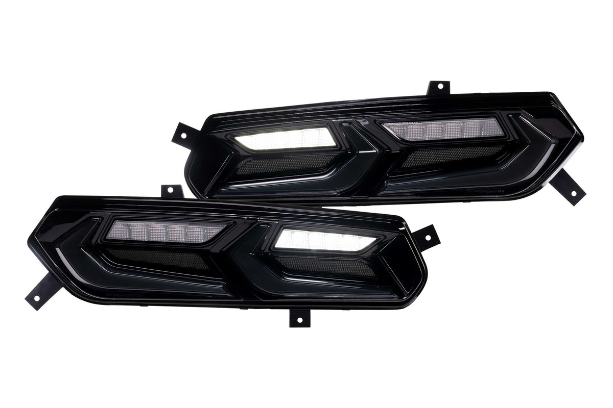 XB LED Tail Lights: 14- 19 Corvette C7 (C8 Style / Set) Choose Smoked / Red - Apollo Off-Road