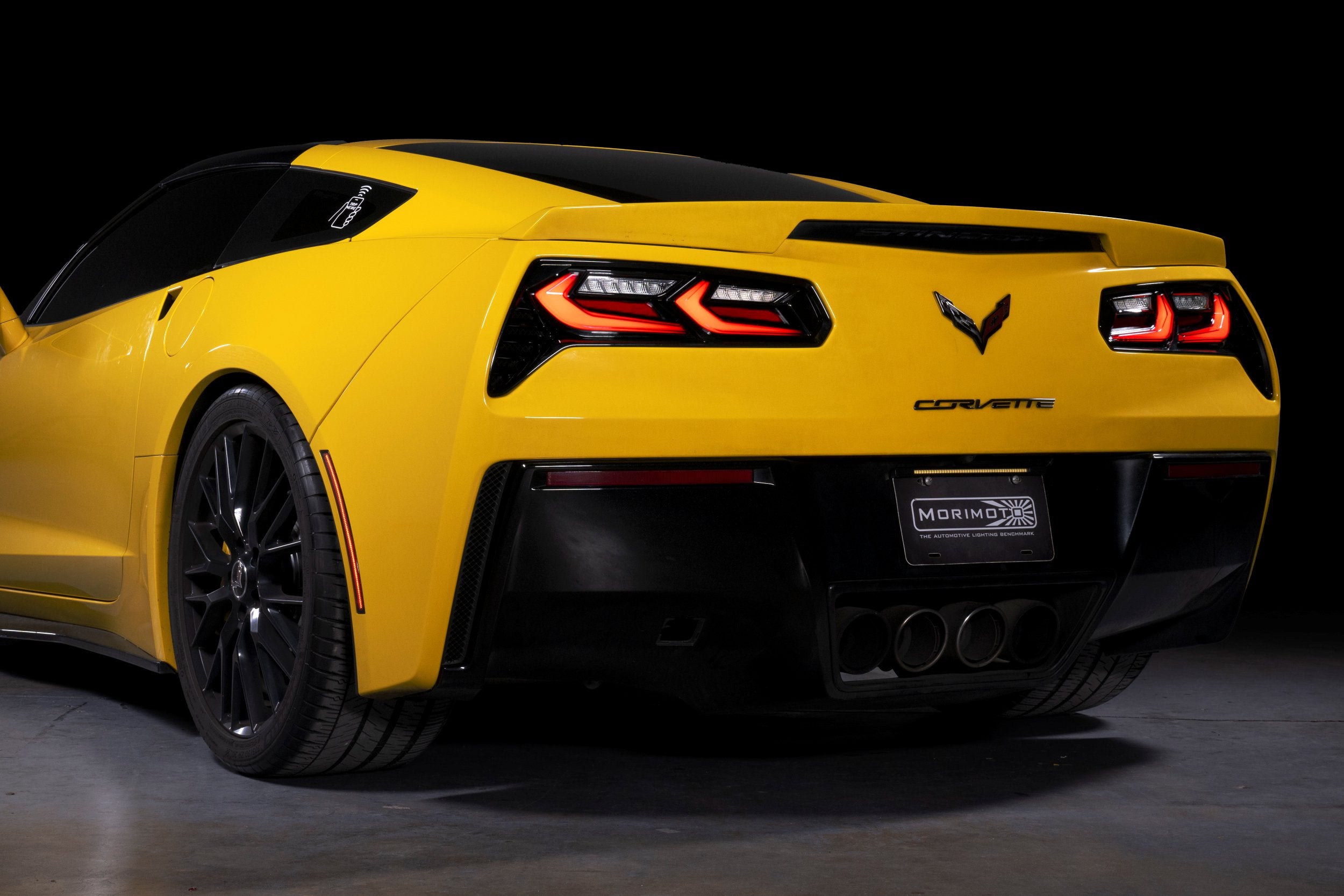 XB LED Tail Lights: 14- 19 Corvette C7 (C8 Style / Set) Choose Smoked / Red - Apollo Off-Road