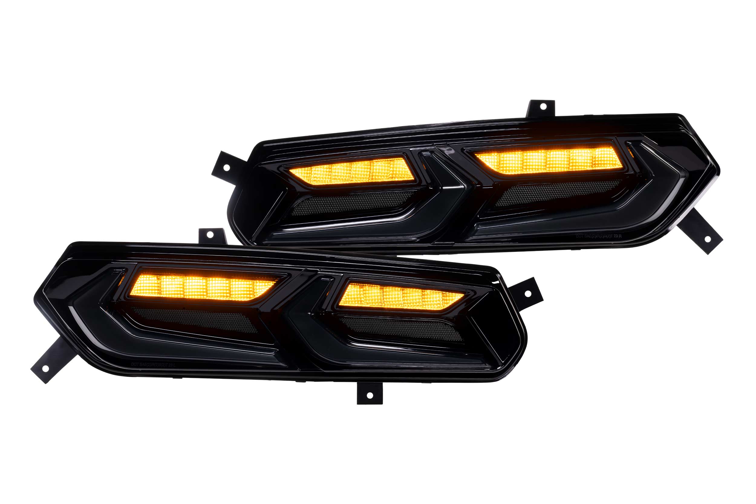 XB LED Tail Lights: 14- 19 Corvette C7 (C8 Style / Set) Choose Smoked / Red - Apollo Off-Road