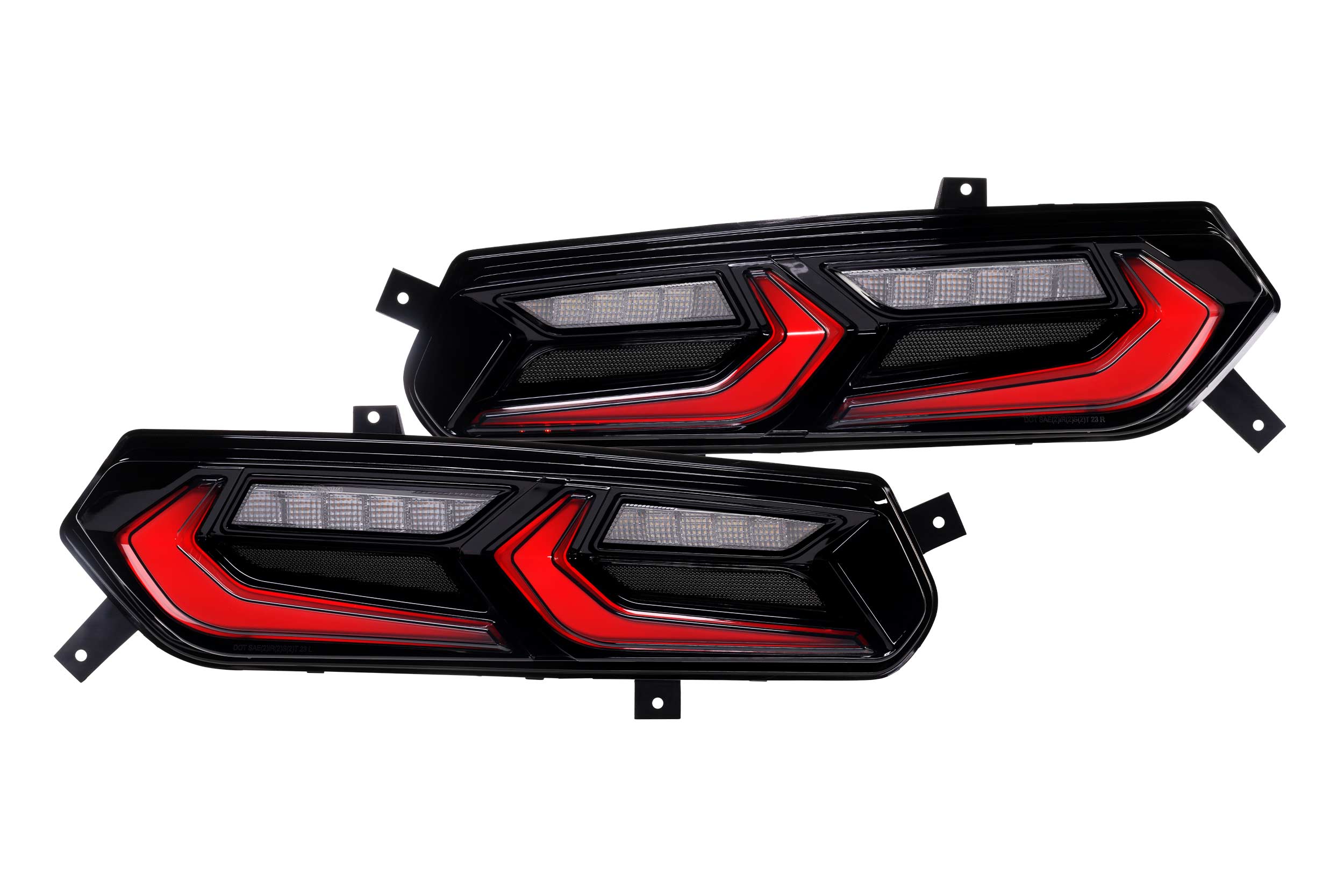 XB LED Tail Lights: 14- 19 Corvette C7 (C8 Style / Set) Choose Smoked / Red - Apollo Off-Road