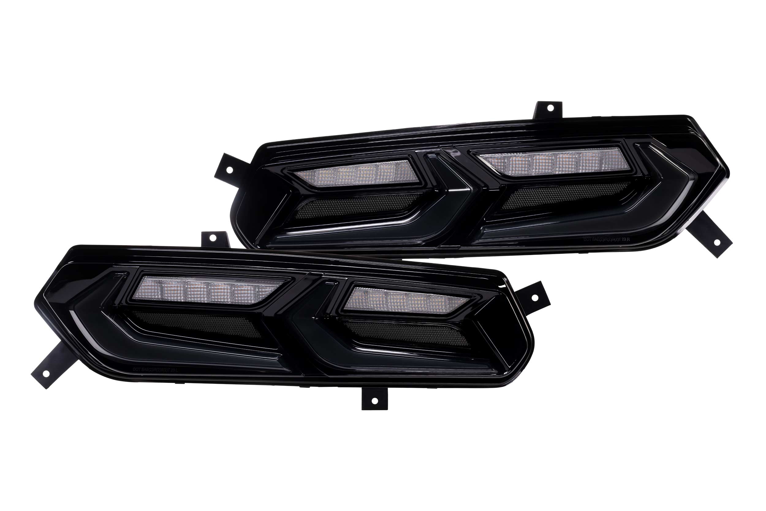 XB LED Tail Lights: 14- 19 Corvette C7 (C8 Style / Set) Choose Smoked / Red - Apollo Off-Road