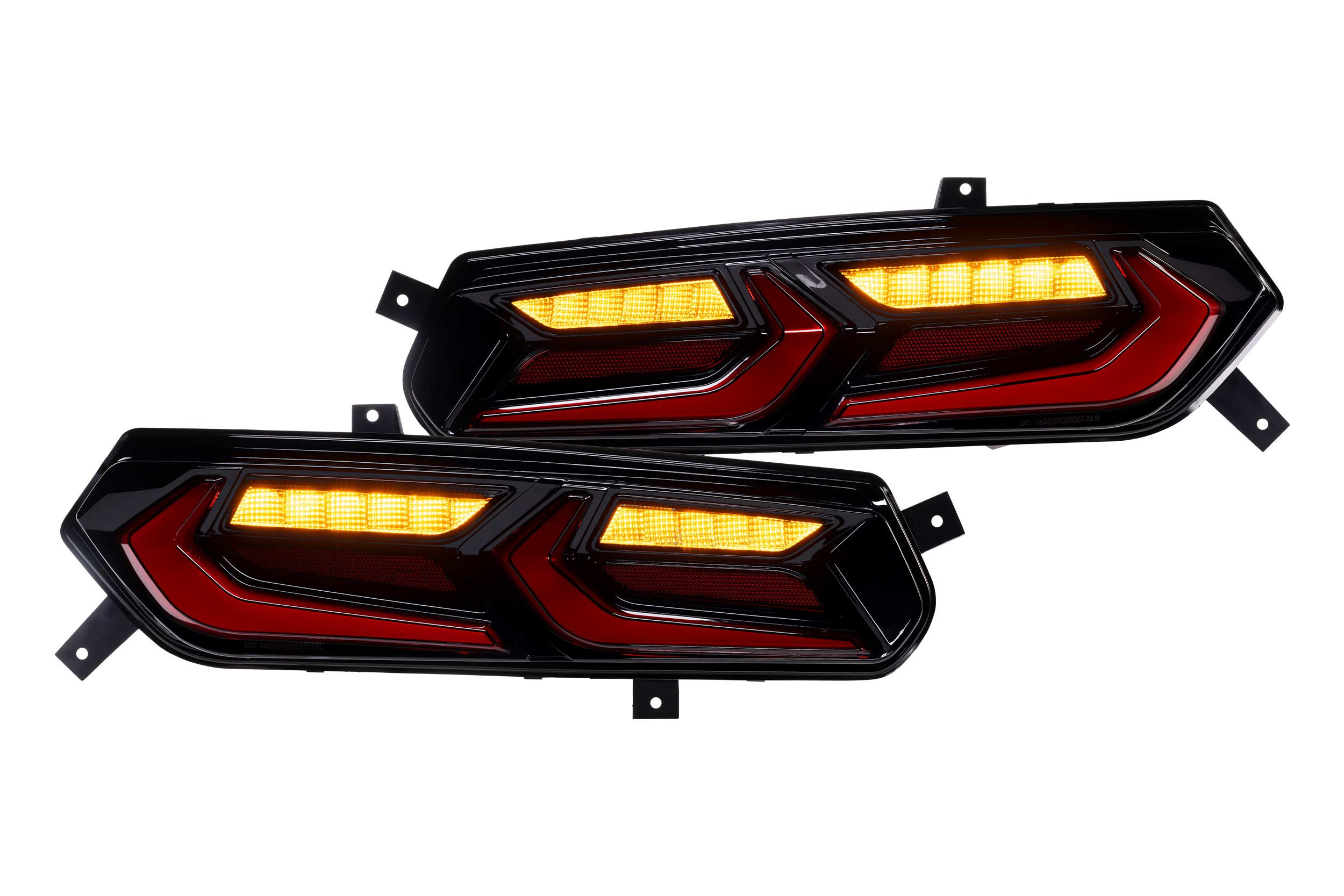 XB LED Tail Lights: 14- 19 Corvette C7 (C8 Style / Set) Choose Smoked / Red - Apollo Off-Road
