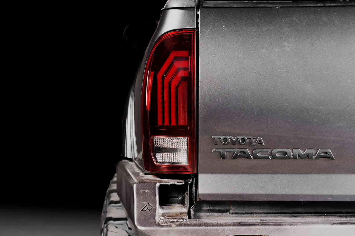 XB LED Tail Lights: 2005-2015 Toyota Tacoma, Set (Choose Red or Clear Lens) - Apollo Off-Road
