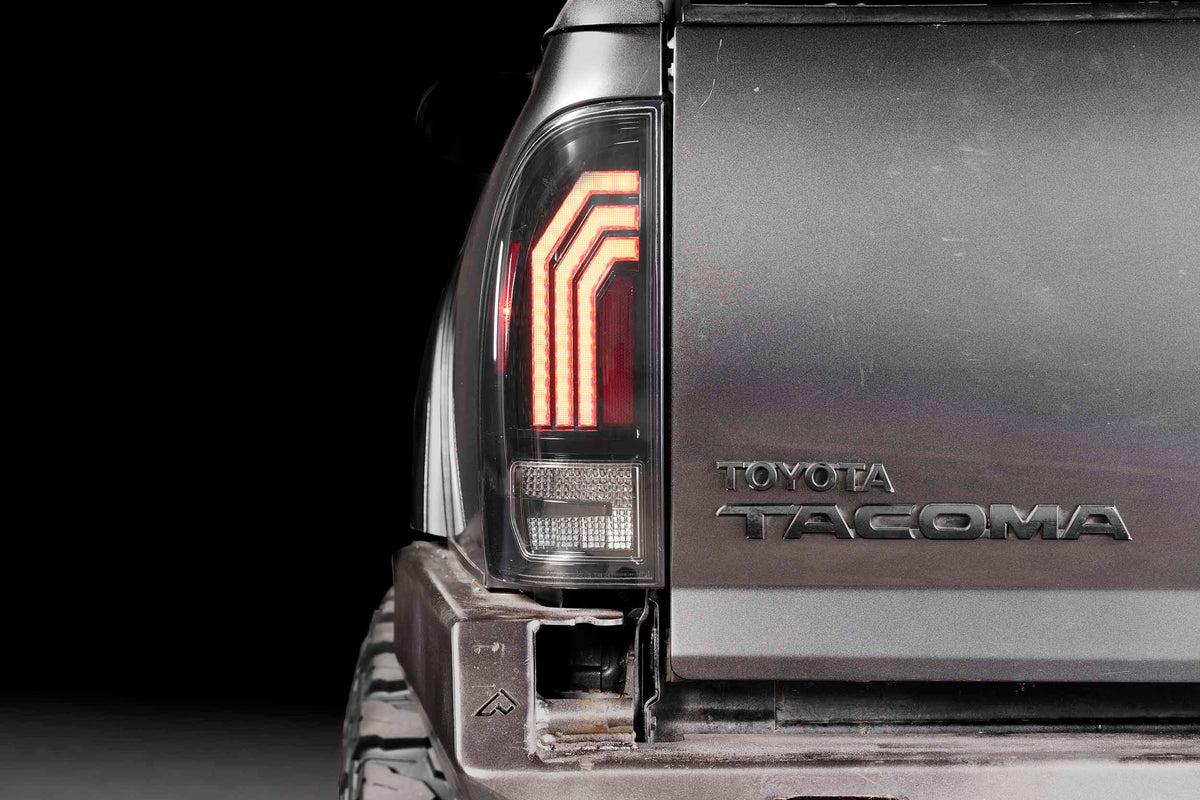 XB LED Tail Lights: 2005-2015 Toyota Tacoma, Set (Choose Red or Clear Lens) - Apollo Off-Road
