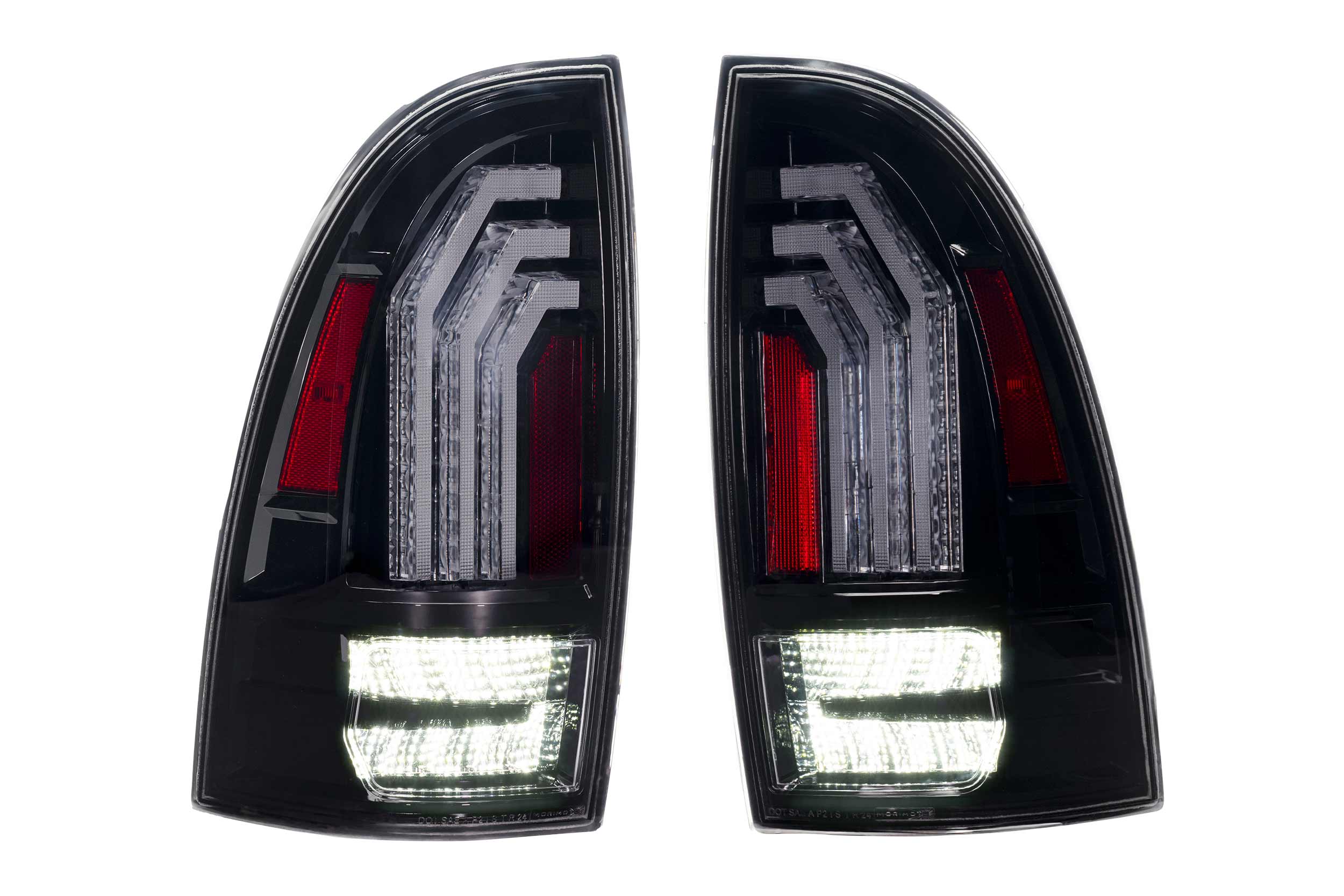 XB LED Tail Lights: 2005-2015 Toyota Tacoma, Set (Choose Red or Clear Lens) - Apollo Off-Road