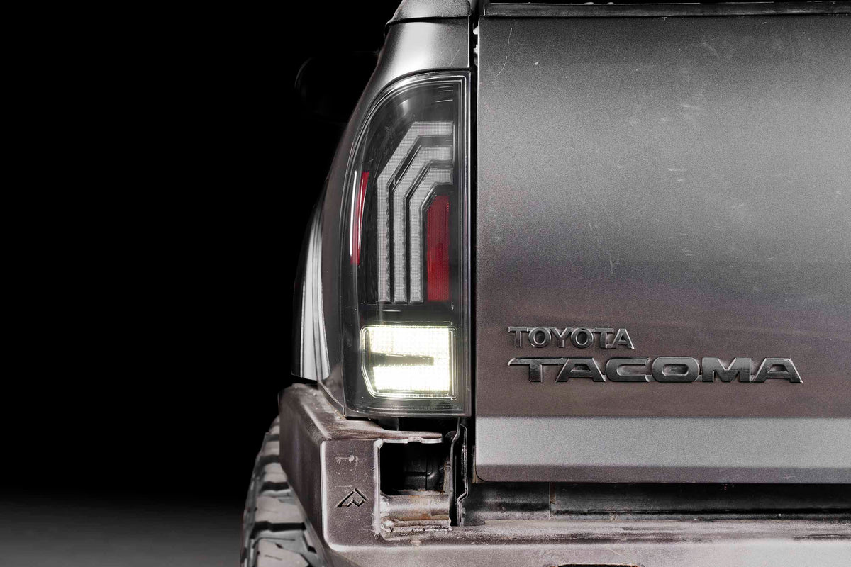 XB LED Tail Lights: 2005-2015 Toyota Tacoma, Set (Choose Red or Clear Lens) - Apollo Off-Road
