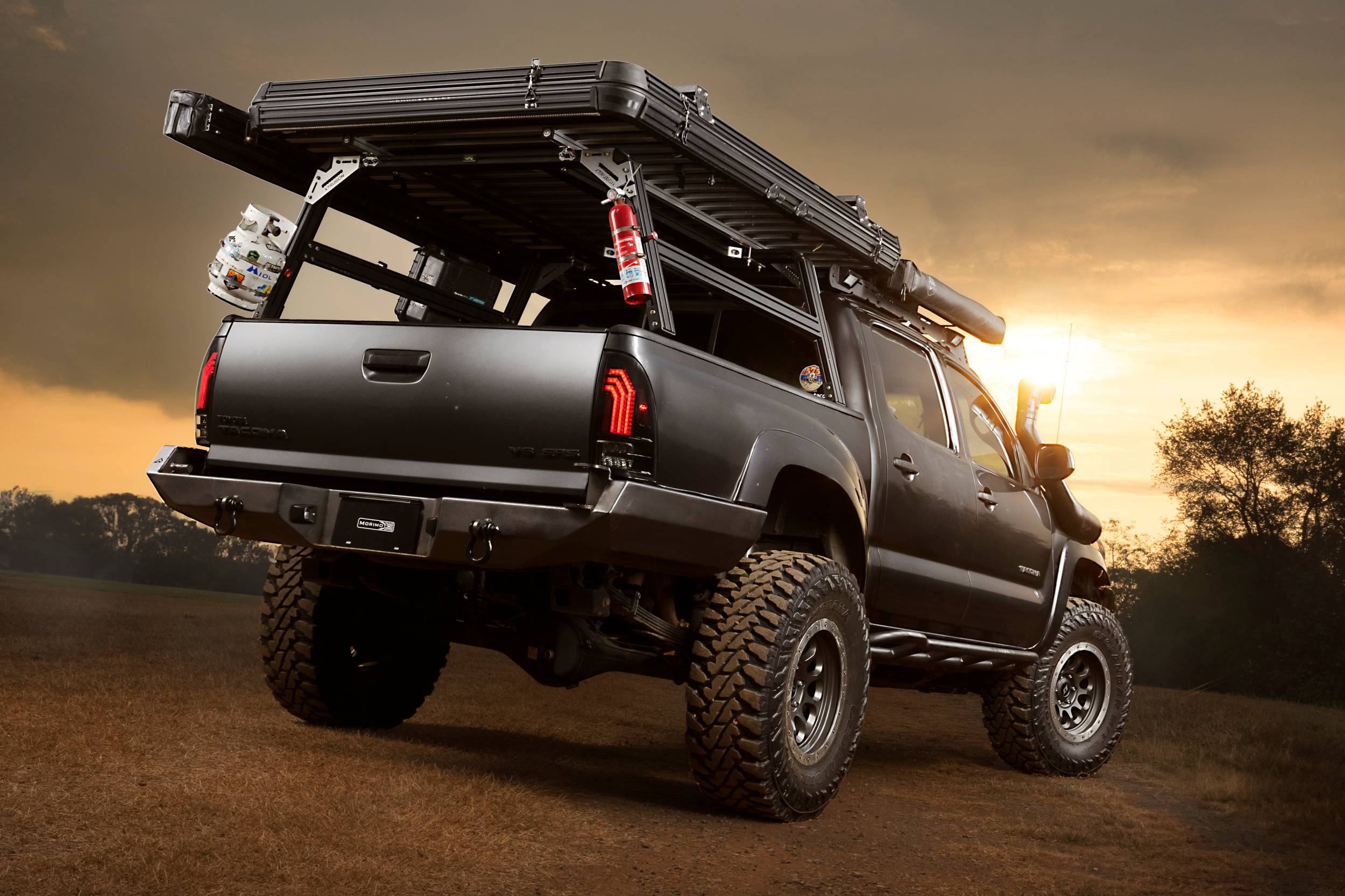 XB LED Tail Lights: 2005-2015 Toyota Tacoma, Set (Choose Red or Clear Lens) - Apollo Off-Road