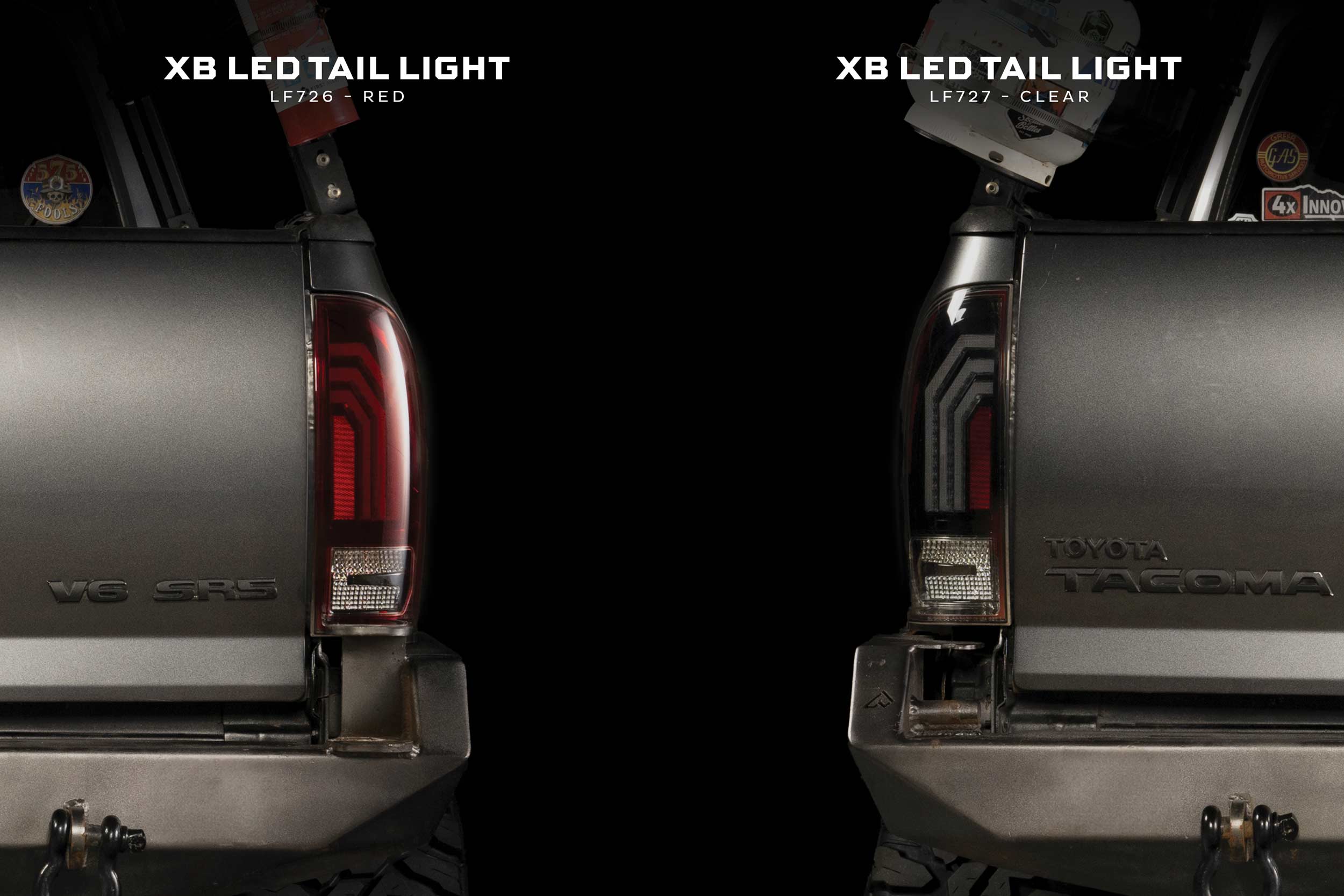 XB LED Tail Lights: 2005-2015 Toyota Tacoma, Set (Choose Red or Clear Lens) - Apollo Off-Road