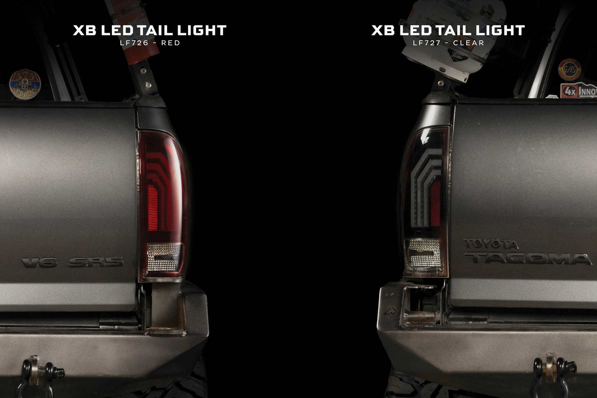 XB LED Tail Lights: 2005-2015 Toyota Tacoma, Set (Choose Red or Clear Lens) - Apollo Off-Road