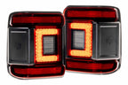 XB LED Tail Lights: 2018+ Jeep Wrangler JL, Set (Choose Smoked or Red Lens) - Apollo Off-Road