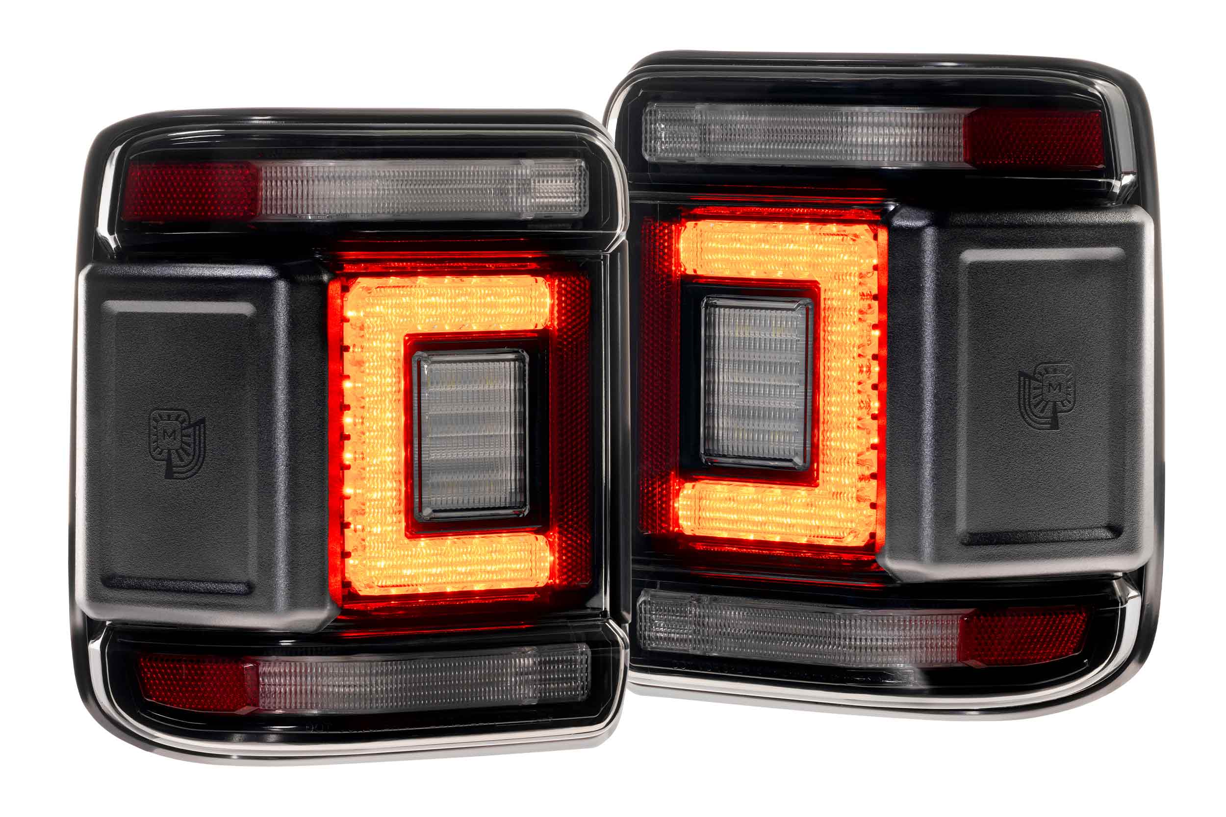 XB LED Tail Lights: 2018+ Jeep Wrangler JL, Set (Choose Smoked or Red Lens) - Apollo Off-Road