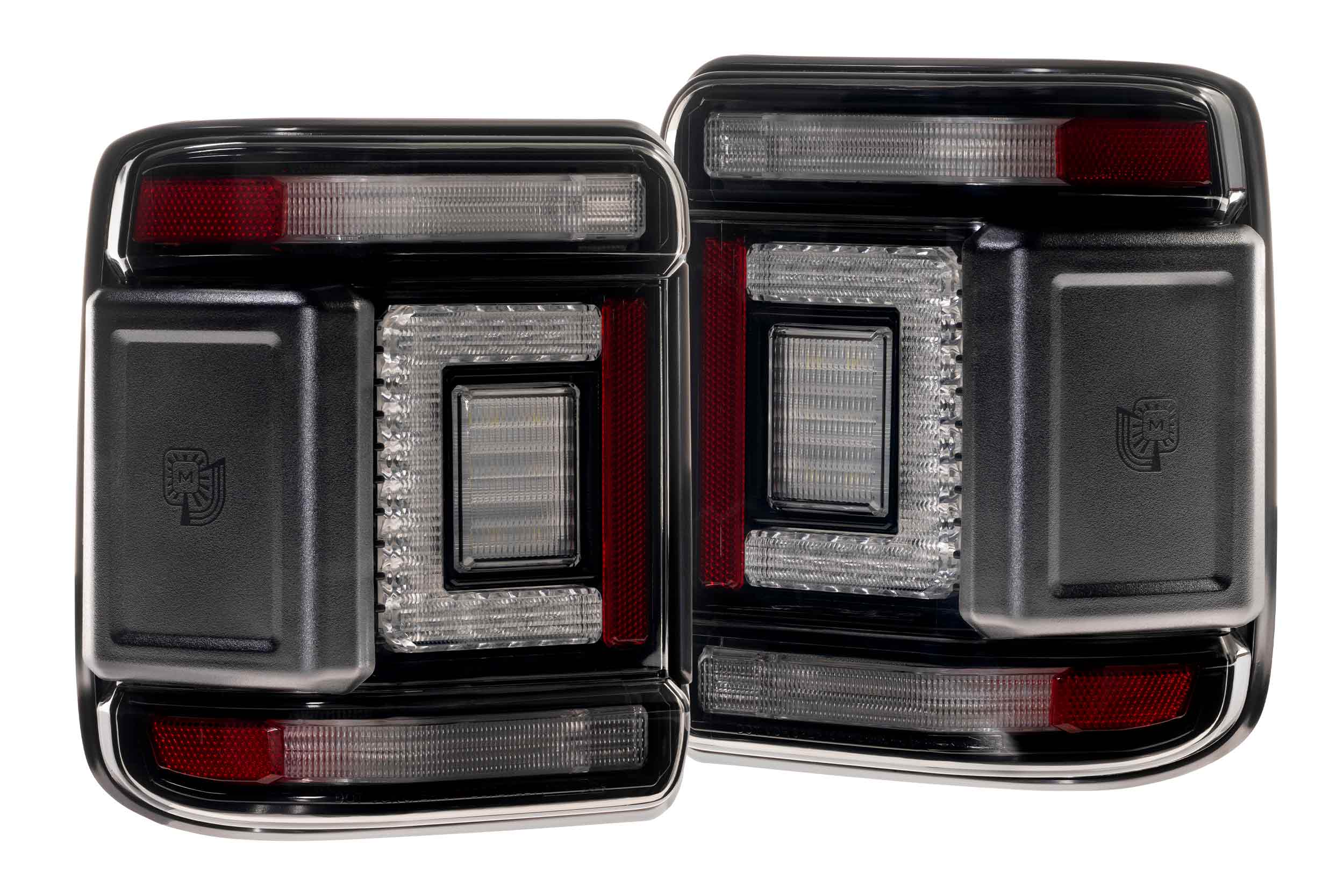 XB LED Tail Lights: 2018+ Jeep Wrangler JL, Set (Choose Smoked or Red Lens) - Apollo Off-Road