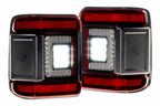 XB LED Tail Lights: 2018+ Jeep Wrangler JL, Set (Choose Smoked or Red Lens) - Apollo Off-Road