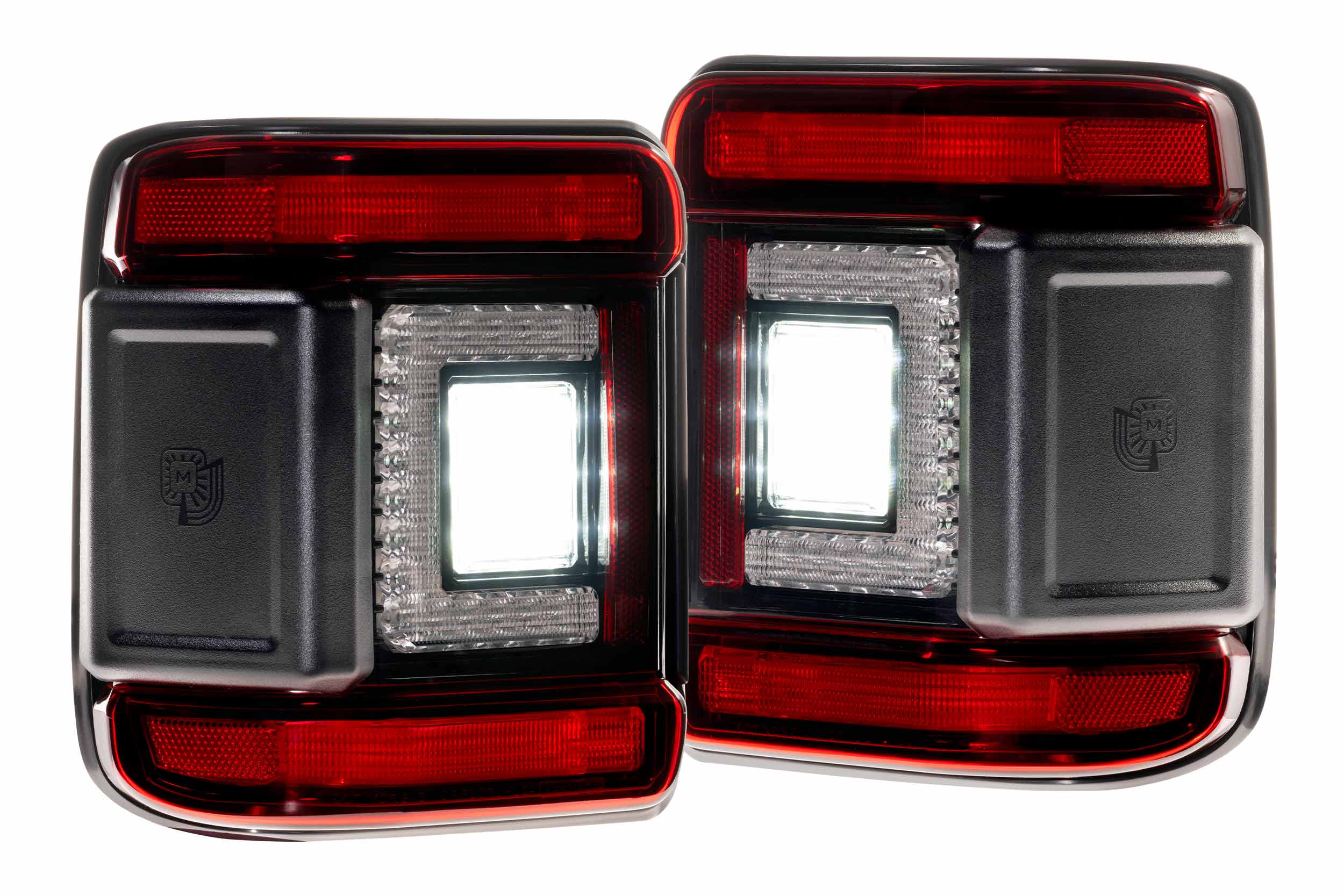 XB LED Tail Lights: 2018+ Jeep Wrangler JL, Set (Choose Smoked or Red Lens) - Apollo Off-Road