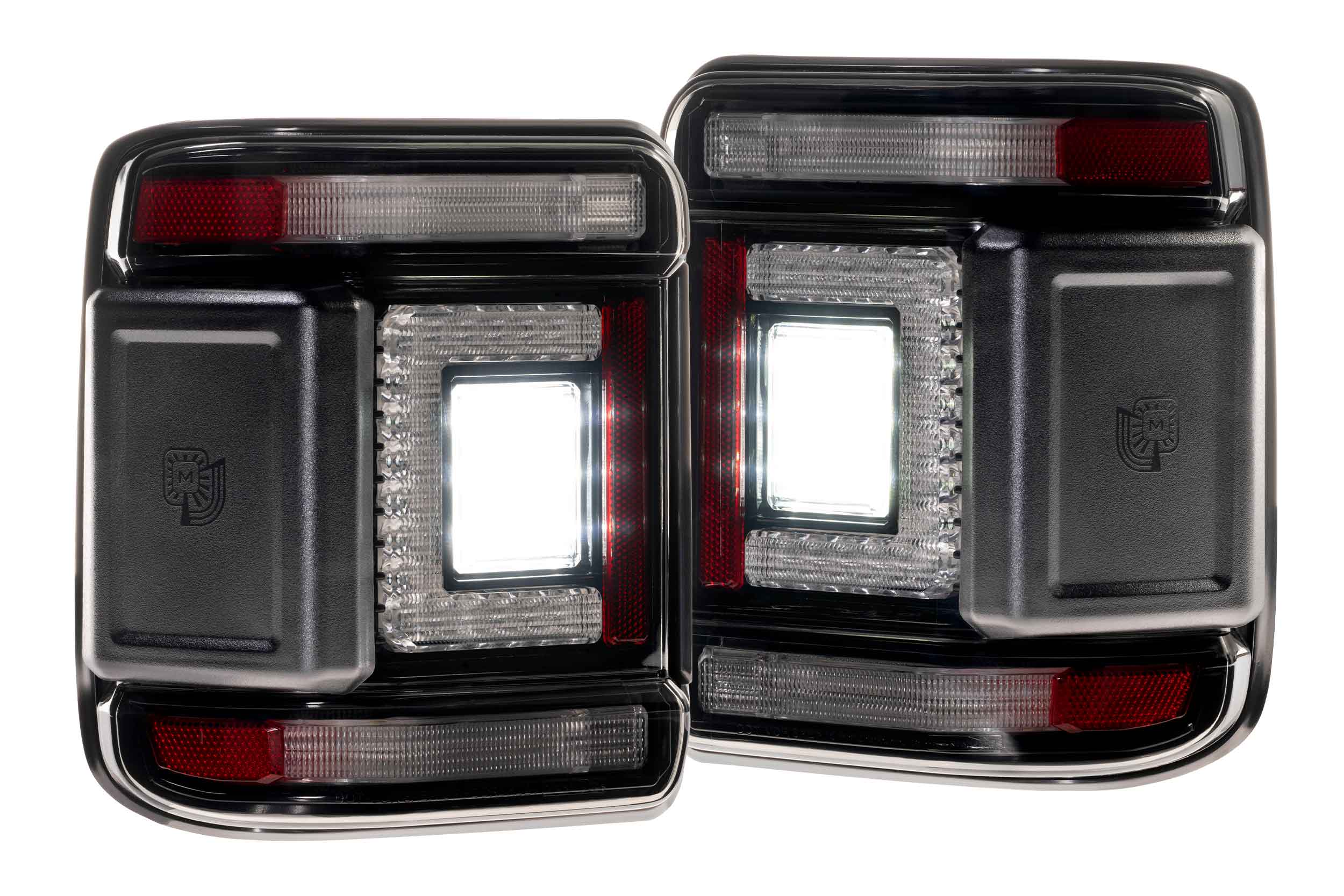 XB LED Tail Lights: 2018+ Jeep Wrangler JL, Set (Choose Smoked or Red Lens) - Apollo Off-Road