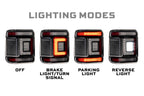 XB LED Tail Lights: 2018+ Jeep Wrangler JL, Set (Choose Smoked or Red Lens) - Apollo Off-Road