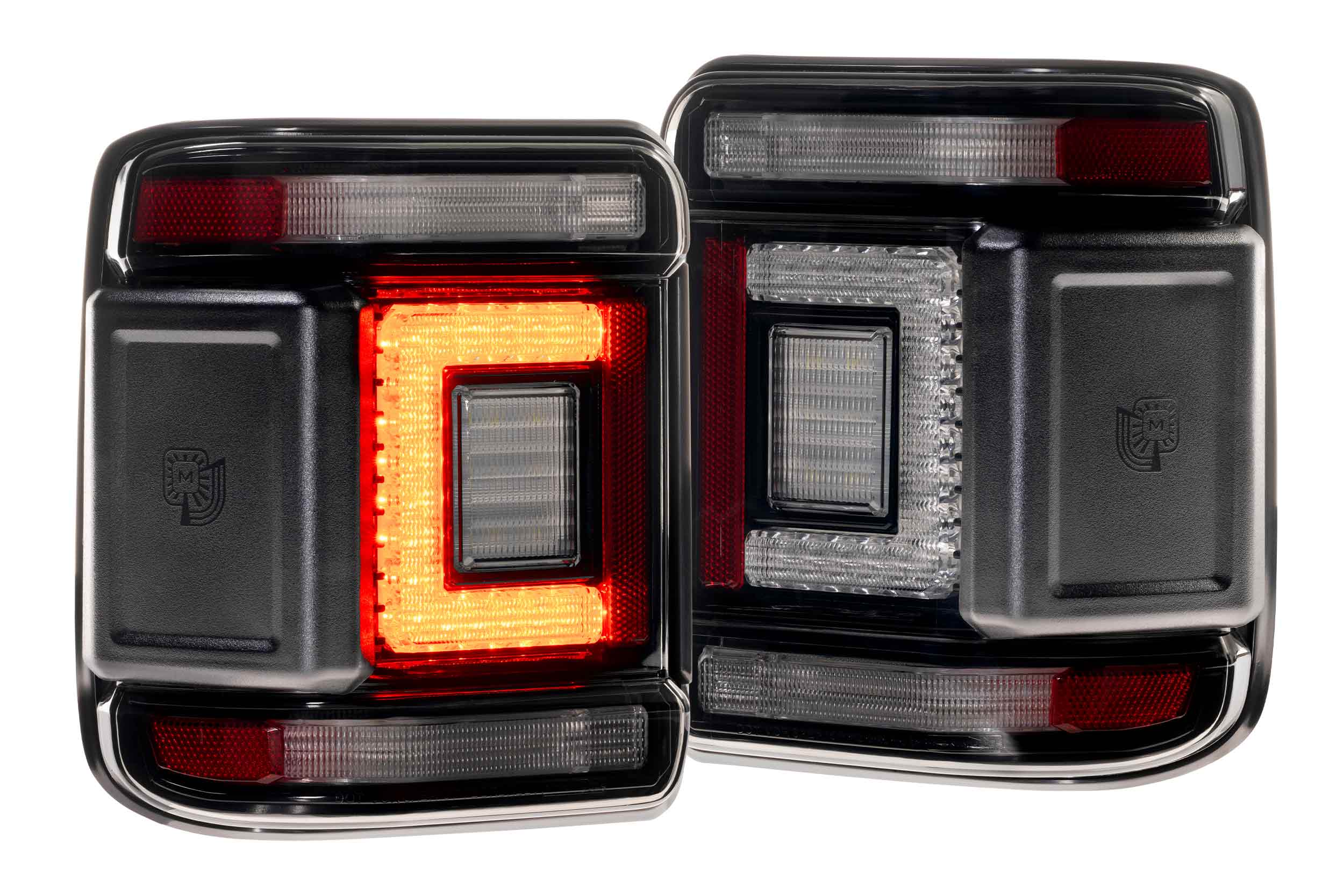 XB LED Tail Lights: 2018+ Jeep Wrangler JL, Set (Choose Smoked or Red Lens) - Apollo Off-Road