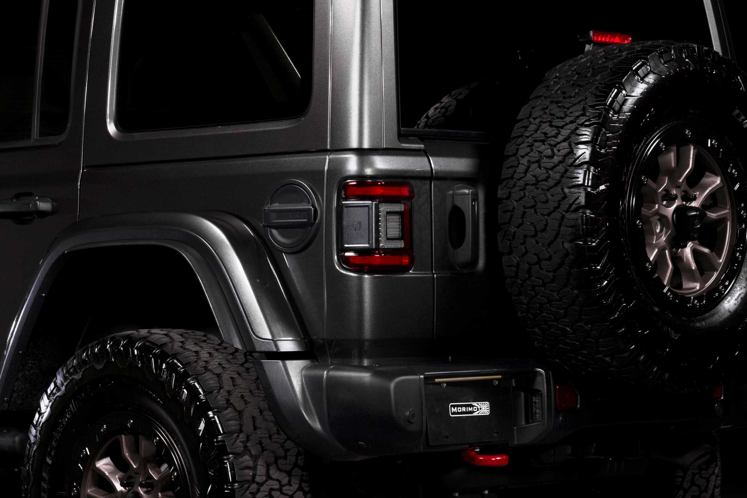 XB LED Tail Lights: 2018+ Jeep Wrangler JL, Set (Choose Smoked or Red Lens) - Apollo Off-Road
