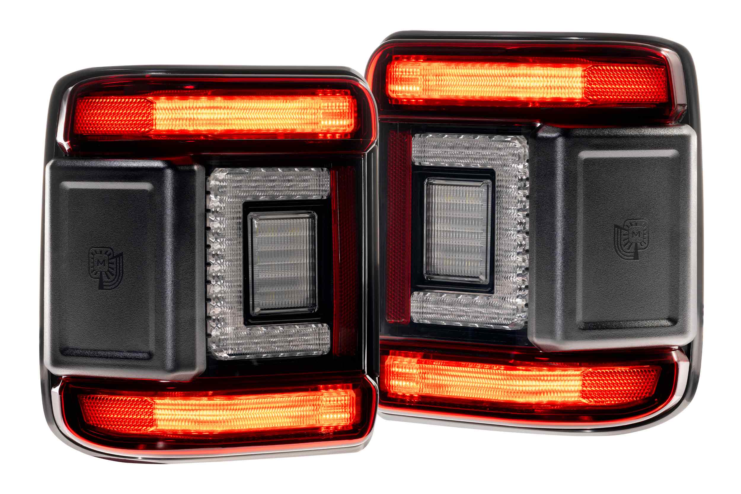 XB LED Tail Lights: 2018+ Jeep Wrangler JL, Set (Choose Smoked or Red Lens) - Apollo Off-Road
