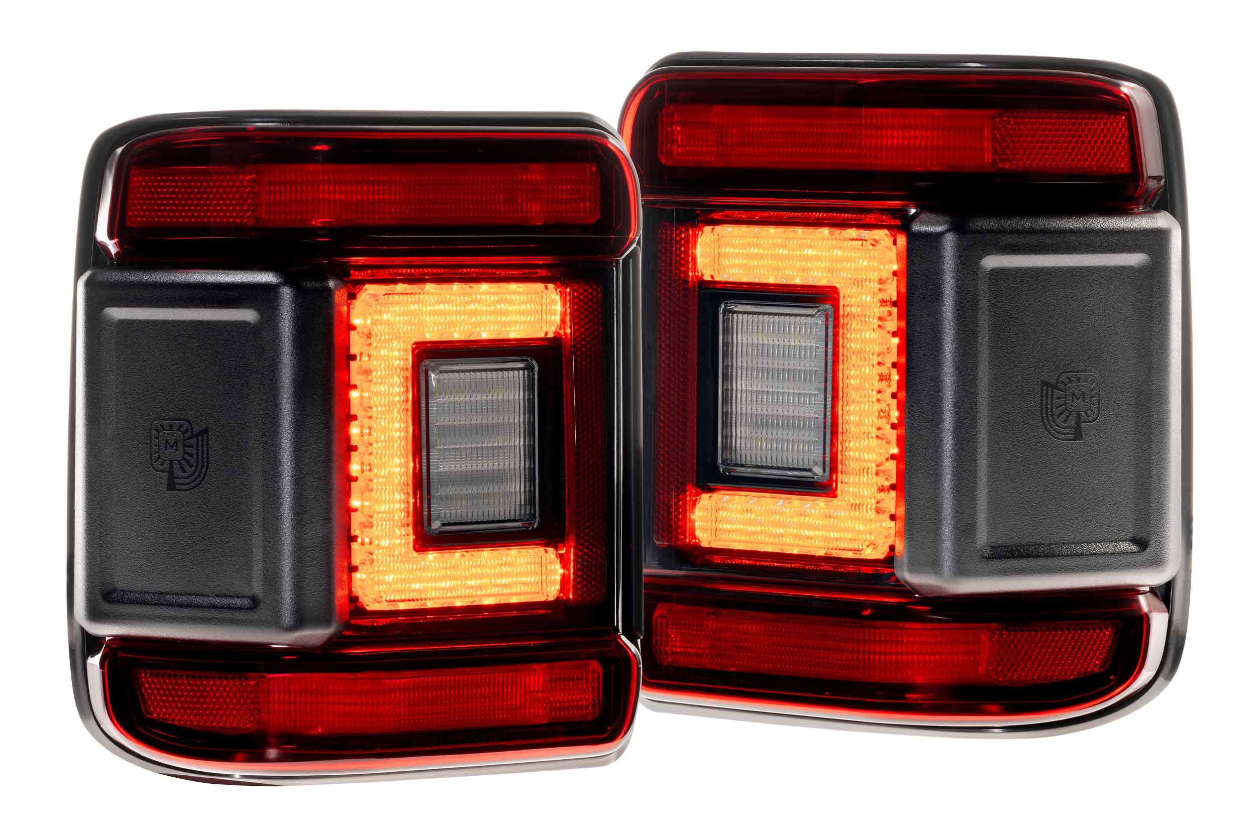 XB LED Tail Lights: 2018+ Jeep Wrangler JL, Set (Choose Smoked or Red Lens) - Apollo Off-Road