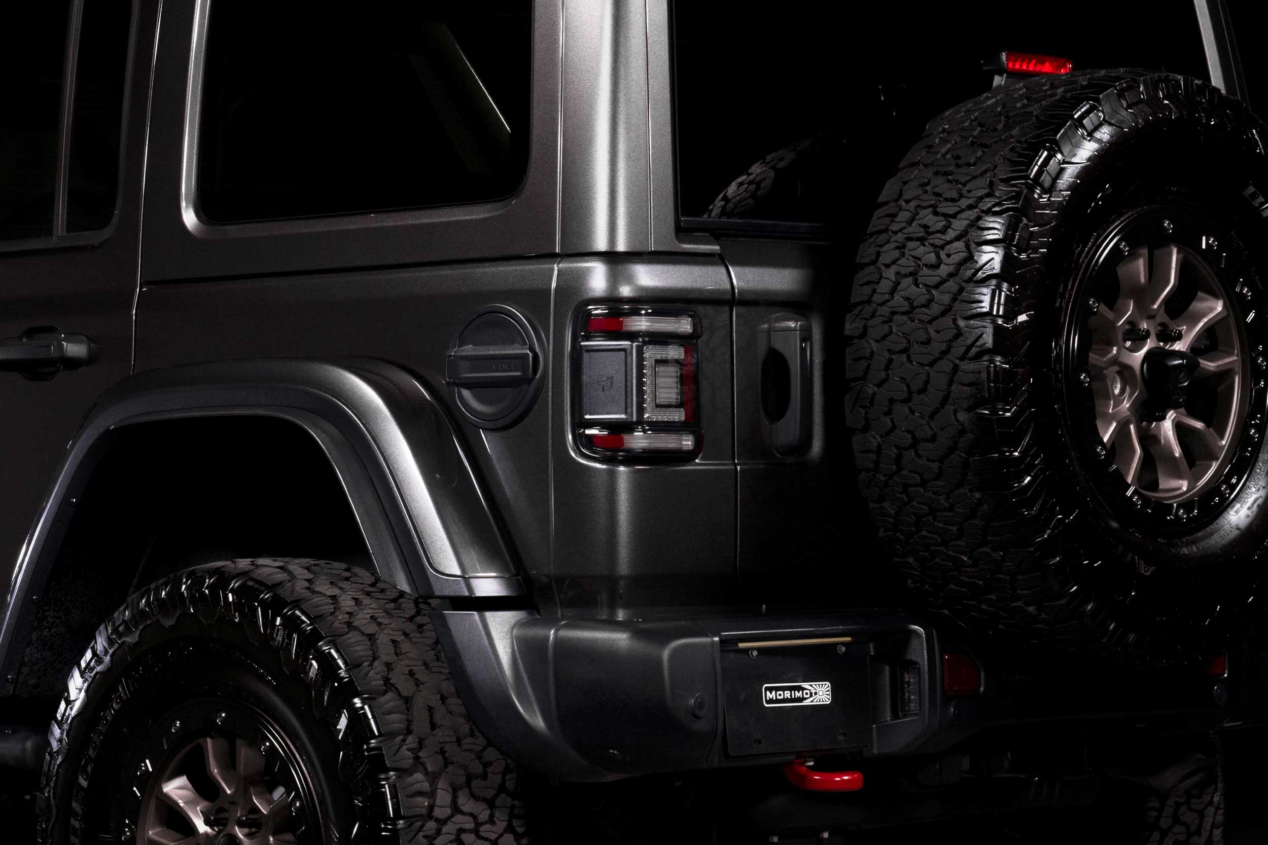 XB LED Tail Lights: 2018+ Jeep Wrangler JL, Set (Choose Smoked or Red Lens) - Apollo Off-Road