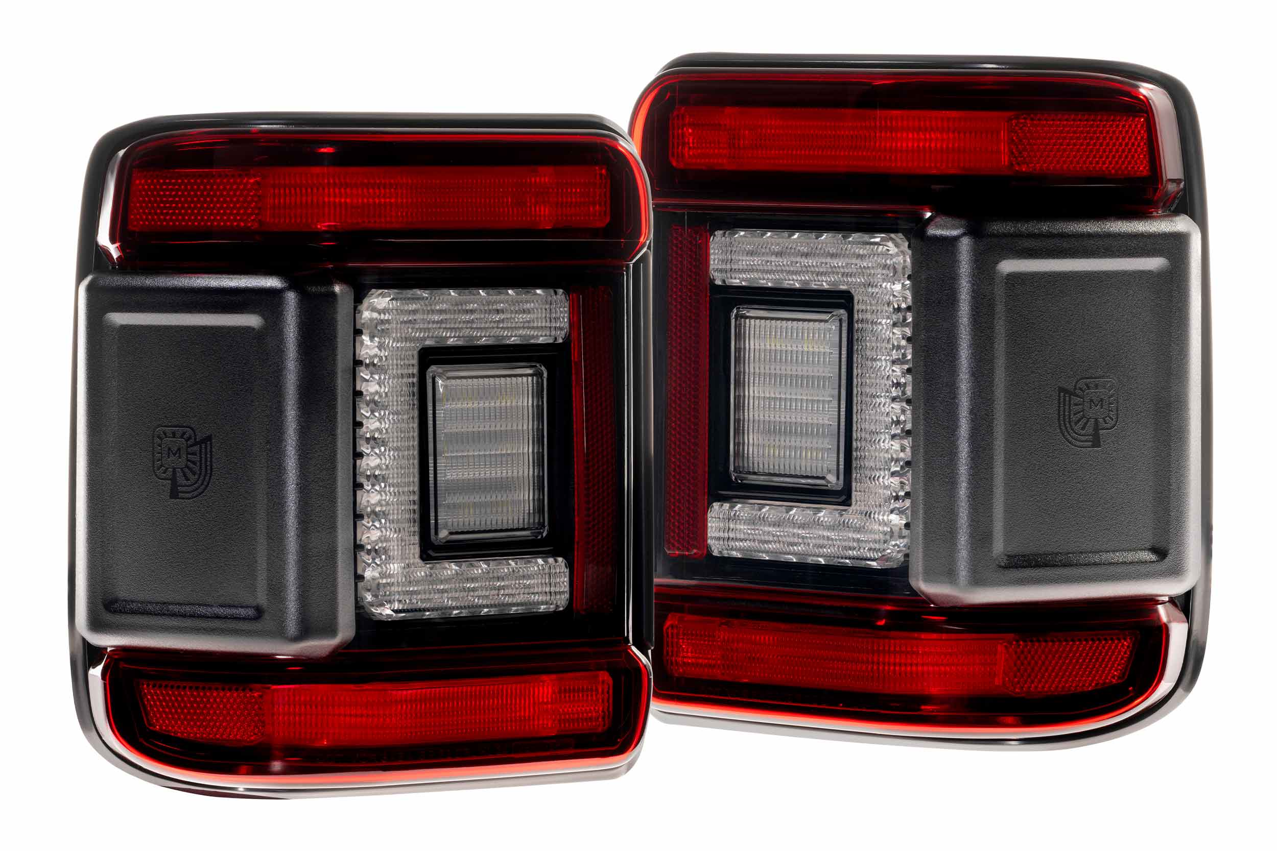 XB LED Tail Lights: 2018+ Jeep Wrangler JL, Set (Choose Smoked or Red Lens) - Apollo Off-Road