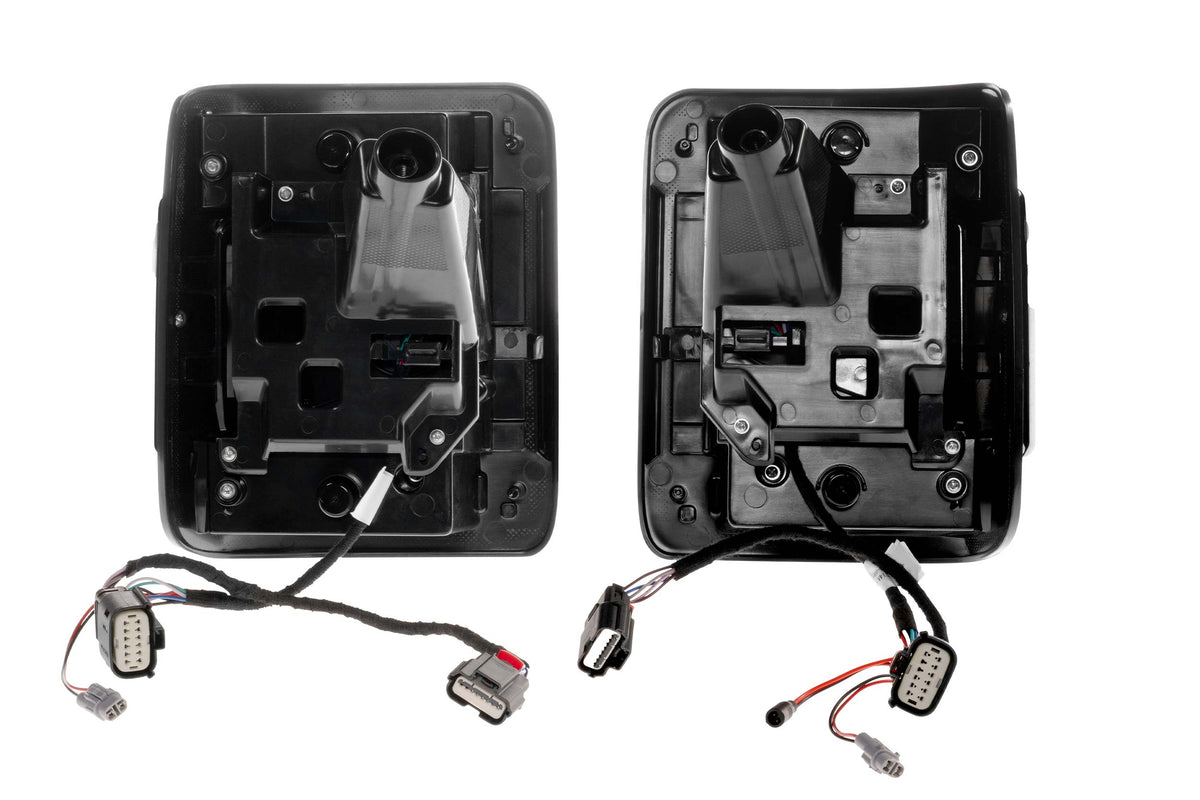 XB LED Tail Lights: 2018+ Jeep Wrangler JL, Set (Choose Smoked or Red Lens) - Apollo Off-Road