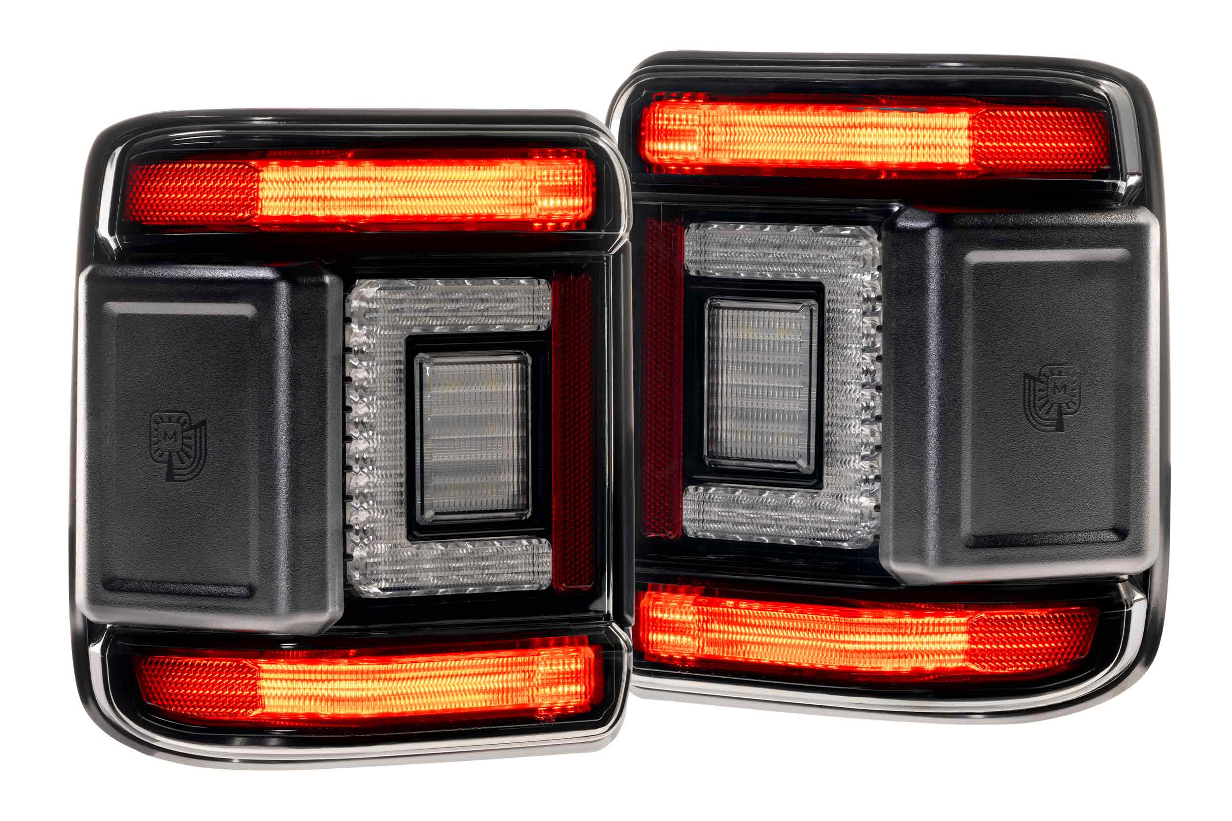 XB LED Tail Lights: 2018+ Jeep Wrangler JL, Set (Choose Smoked or Red Lens) - Apollo Off-Road