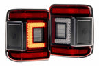 XB LED Tail Lights: 2018+ Jeep Wrangler JL, Set (Choose Smoked or Red Lens) - Apollo Off-Road
