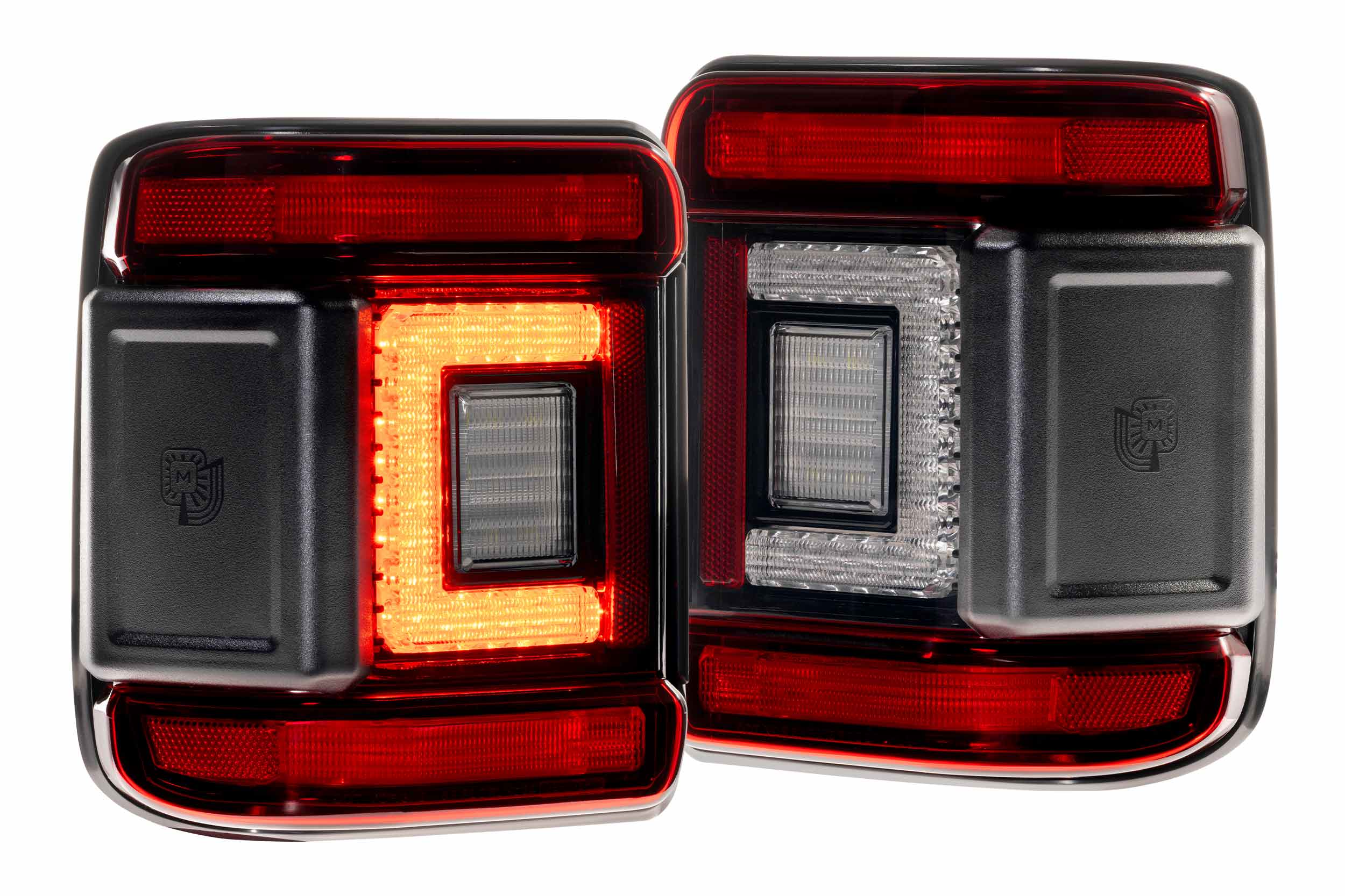 XB LED Tail Lights: 2018+ Jeep Wrangler JL, Set (Choose Smoked or Red Lens) - Apollo Off-Road