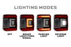 XB LED Tail Lights: 2018+ Jeep Wrangler JL, Set (Choose Smoked or Red Lens) - Apollo Off-Road