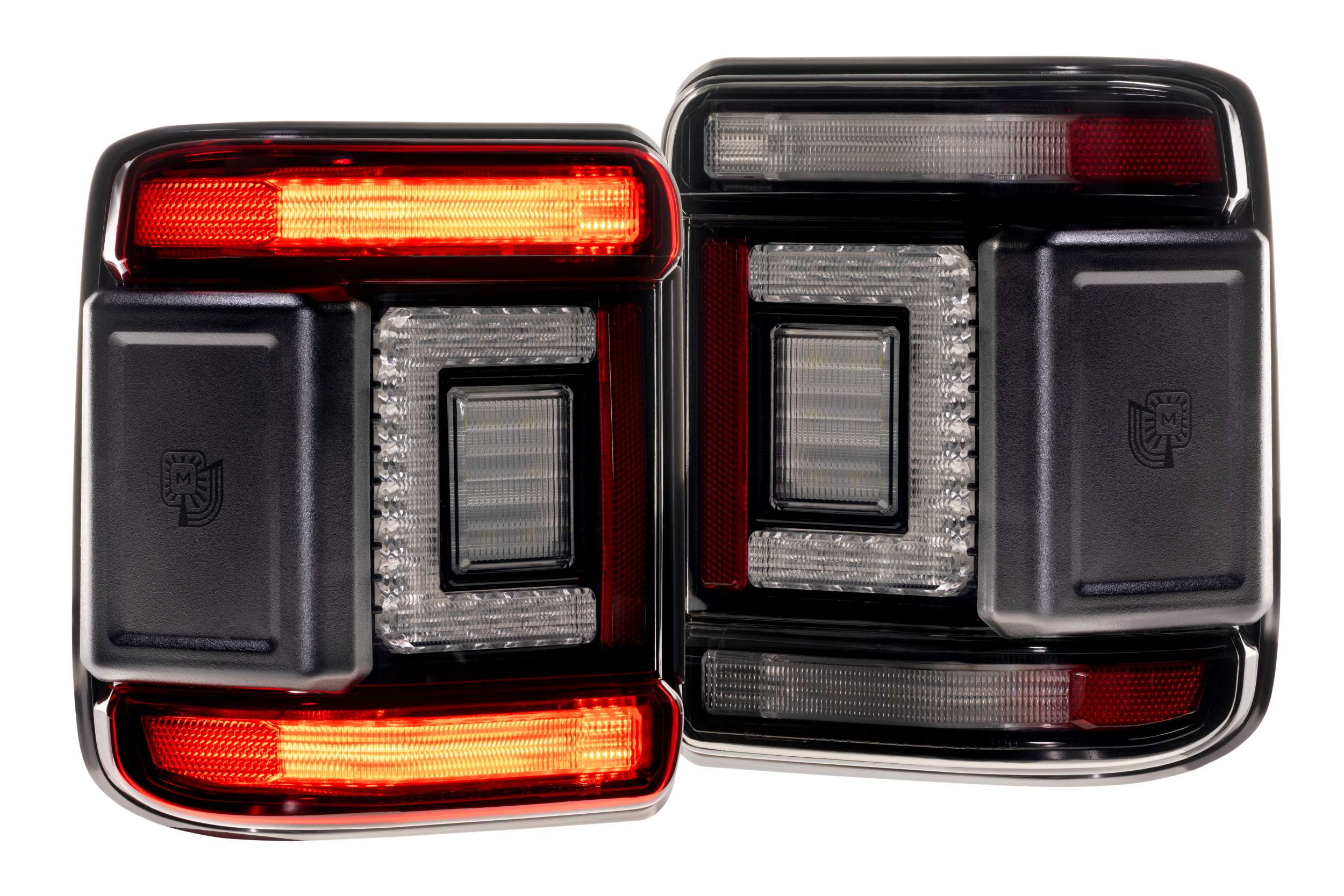 XB LED Tail Lights: 2018+ Jeep Wrangler JL, Set (Choose Smoked or Red Lens) - Apollo Off-Road