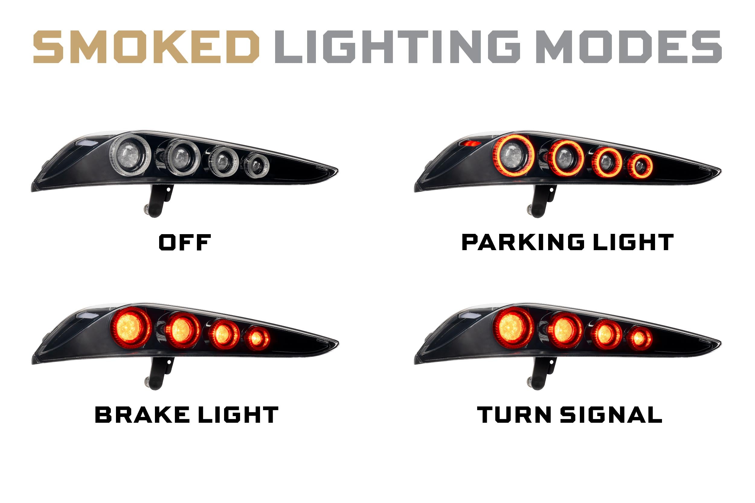 XB LED Tail Lights: 2020+ Toyota Supra (Red or Smoked Lens), Set - Apollo Off-Road