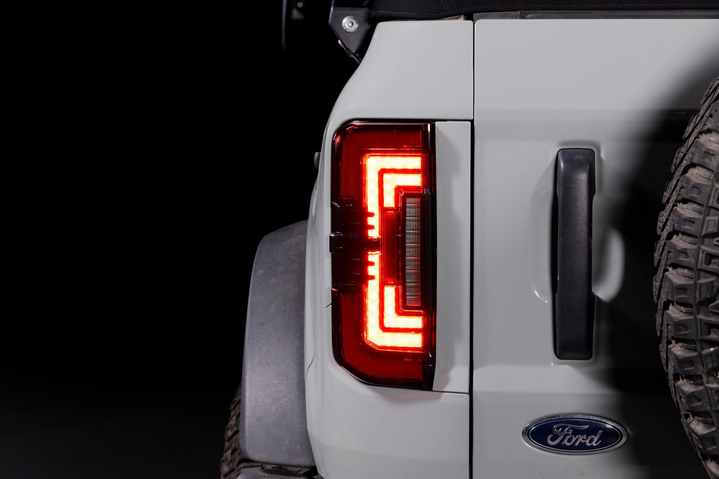 XB LED Tail Lights: Ford Bronco (2021+) (Smoked or Red) - Apollo Off-Road