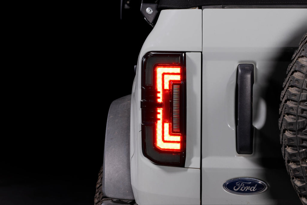 XB LED Tail Lights: Ford Bronco (2021+) (Smoked or Red) - Apollo Off-Road