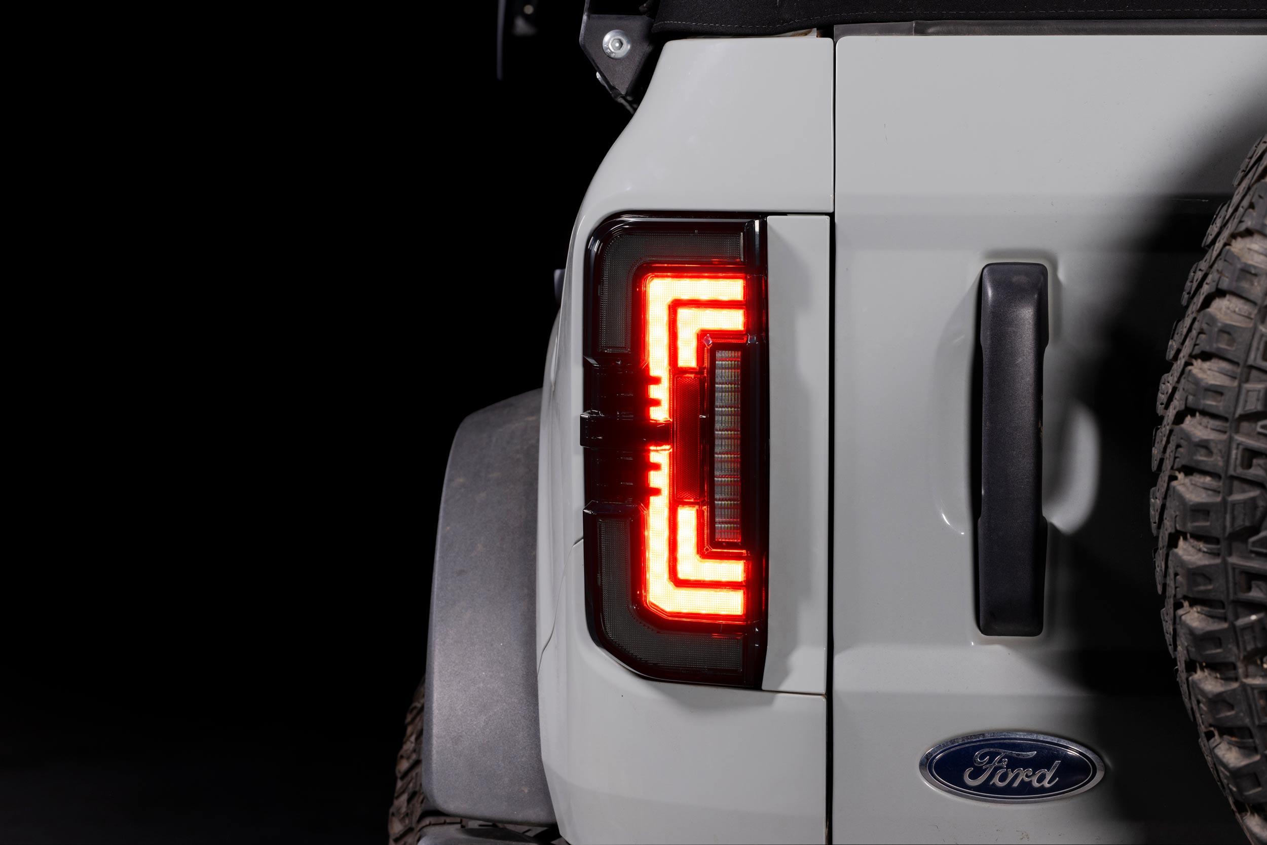 XB LED Tail Lights: Ford Bronco (2021+) (Smoked or Red) - Apollo Off-Road