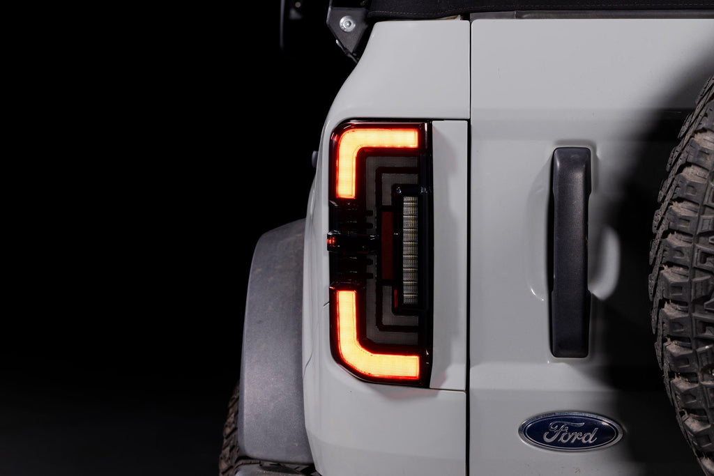 XB LED Tail Lights: Ford Bronco (2021+) (Smoked or Red) - Apollo Off-Road