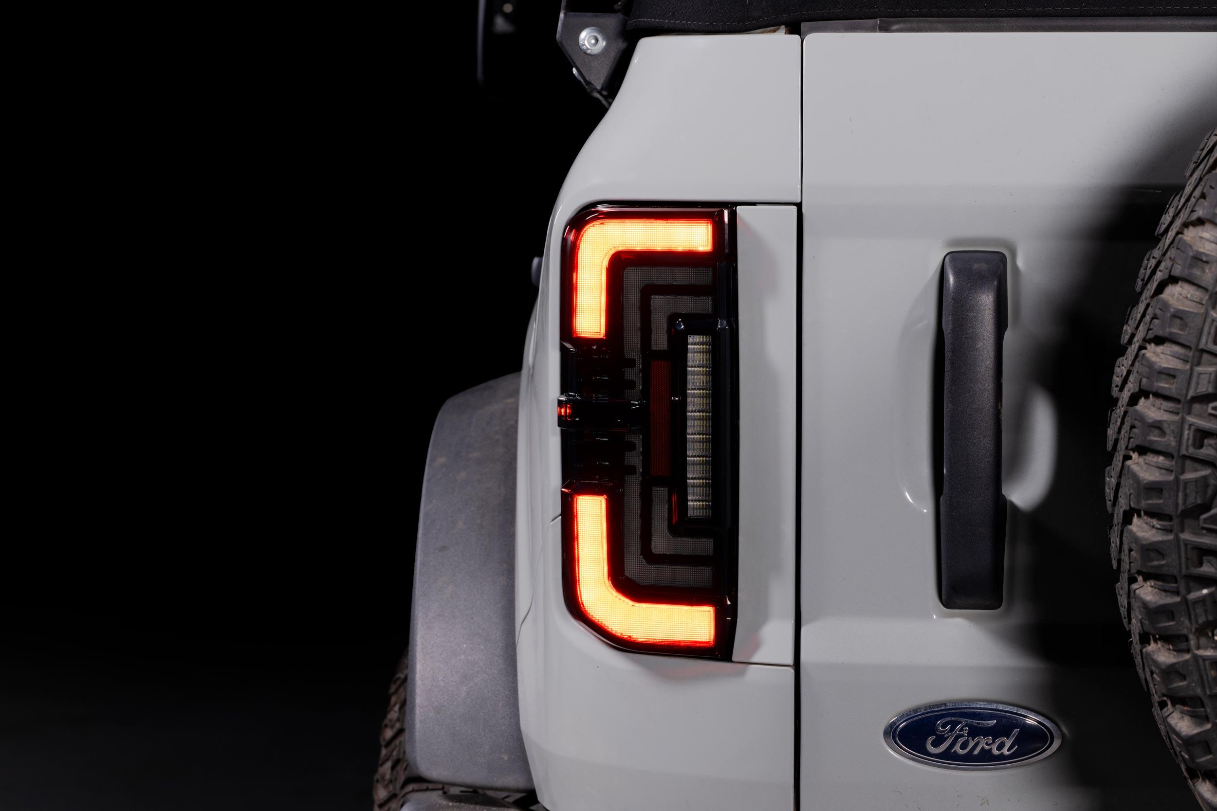 XB LED Tail Lights: Ford Bronco (2021+) (Smoked or Red) - Apollo Off-Road