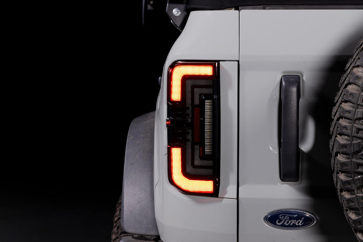 XB LED Tail Lights: Ford Bronco (2021+) (Smoked or Red) - Apollo Off-Road
