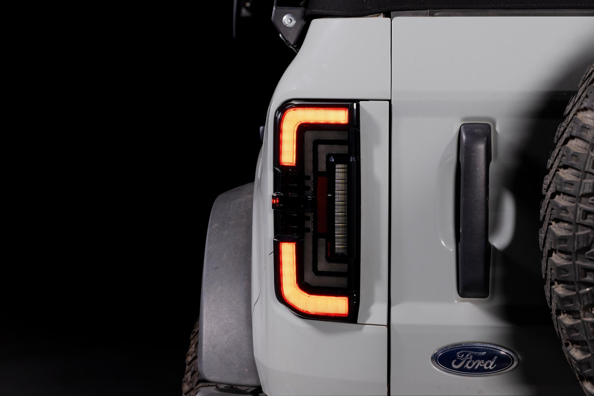 XB LED Tail Lights: Ford Bronco (2021+) (Smoked or Red) - Apollo Off-Road