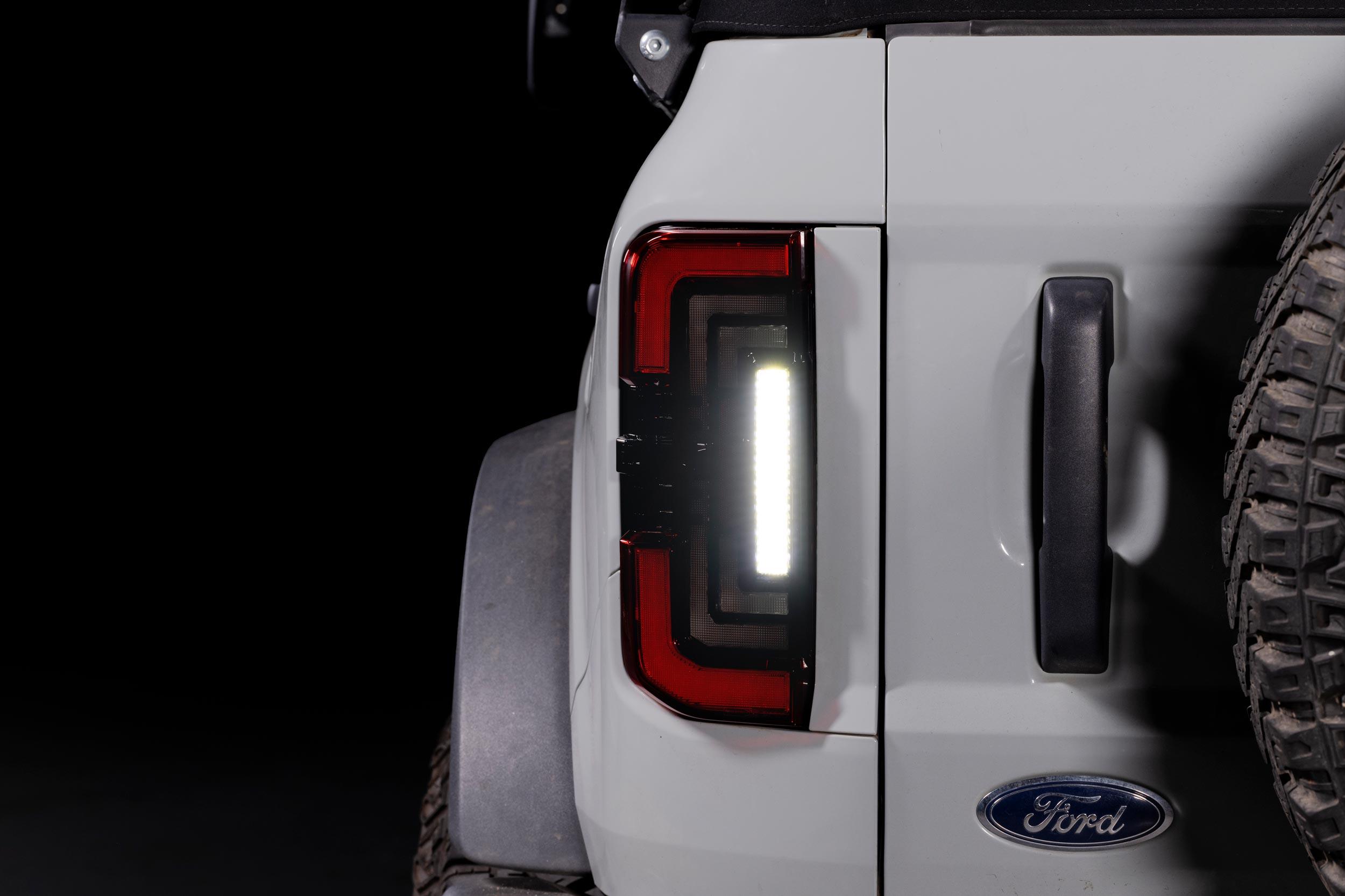 XB LED Tail Lights: Ford Bronco (2021+) (Smoked or Red) - Apollo Off-Road